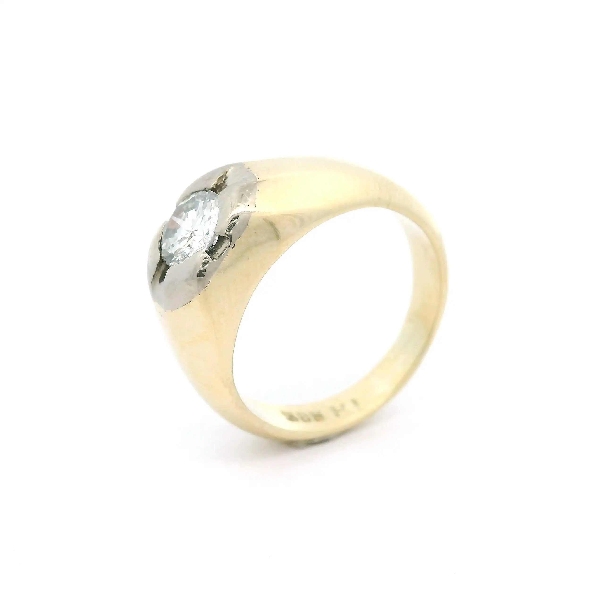 Ring Bicolor mit Brillant Ring Bicolor mit Brillant