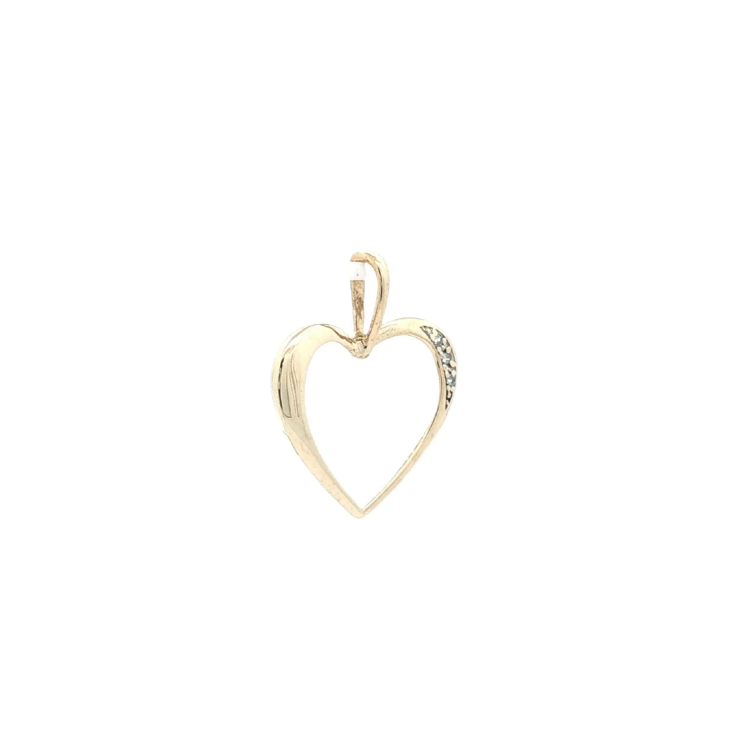 Herzanhänger Gelbgold mit Brillanten