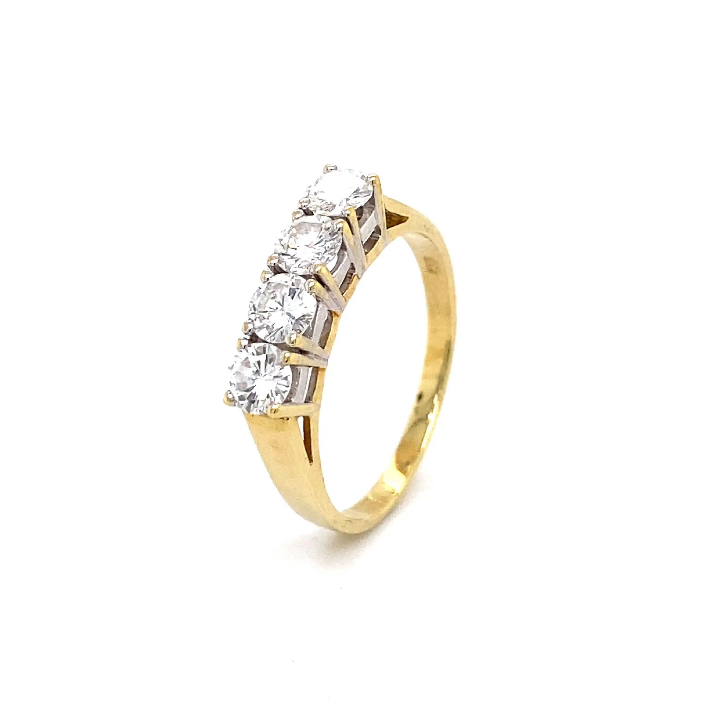 Ring Bicolor mit Brillanten, graviert mit 1,00ct