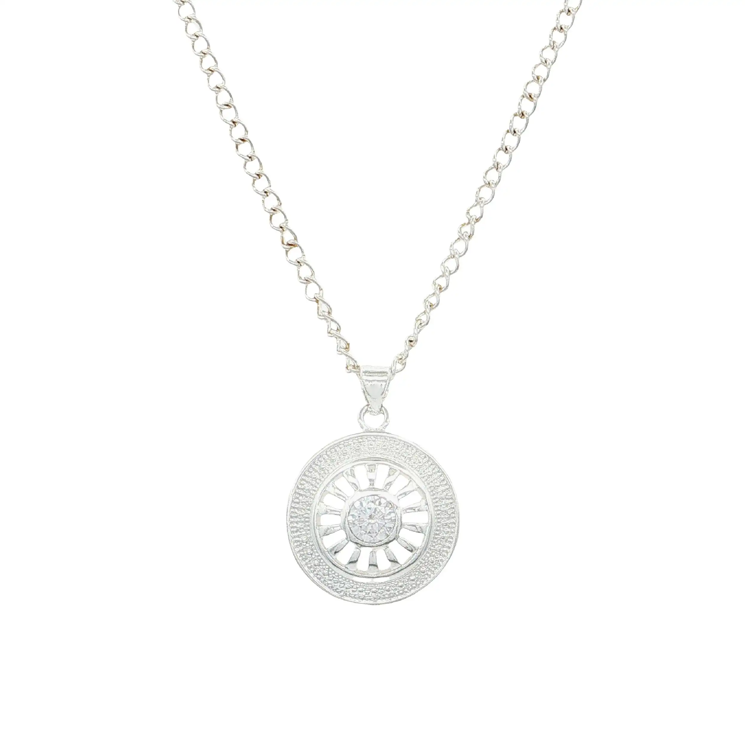 Kette Silber mit Anhänger mit Zirkonia Kette Silber mit Anhänger mit Zirkonia