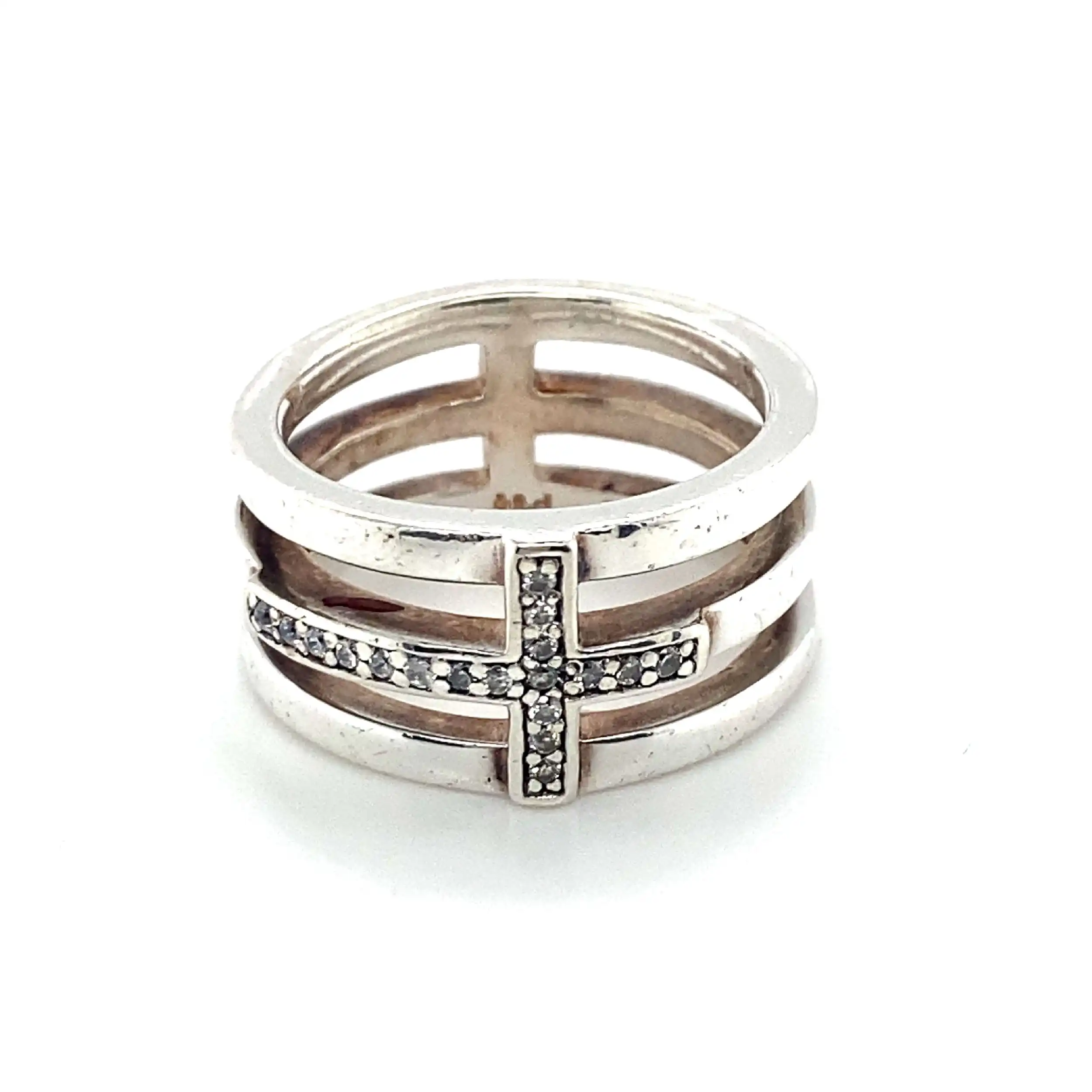 Ring Silber mit Kreuz Zirkonia Ring Silber mit Kreuz Zirkonia