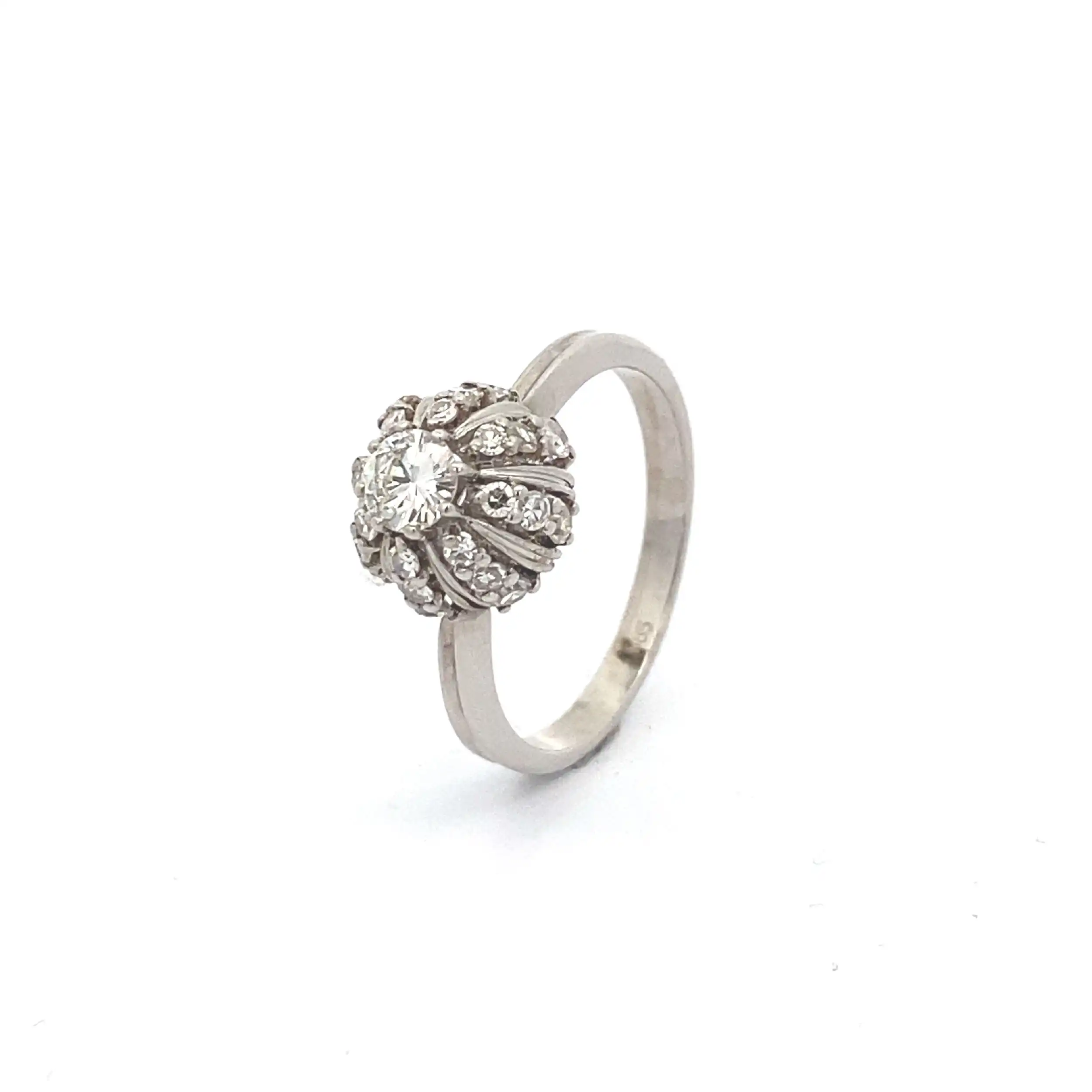 Ring Weißgold mit Brillant und Diamanten Ring Weißgold mit Brillant und Diamanten