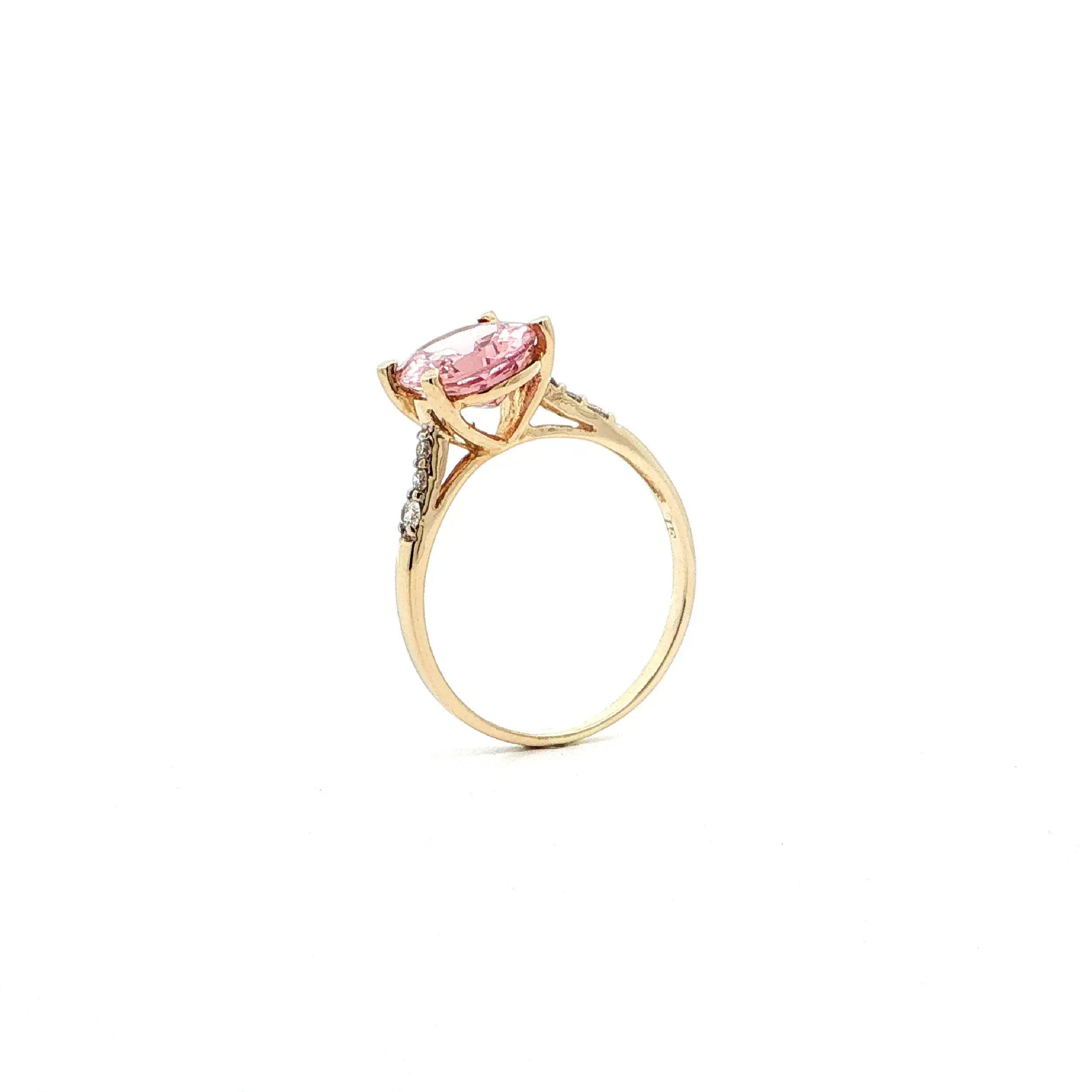 Ring mit rosa Turmalin & Brillanten