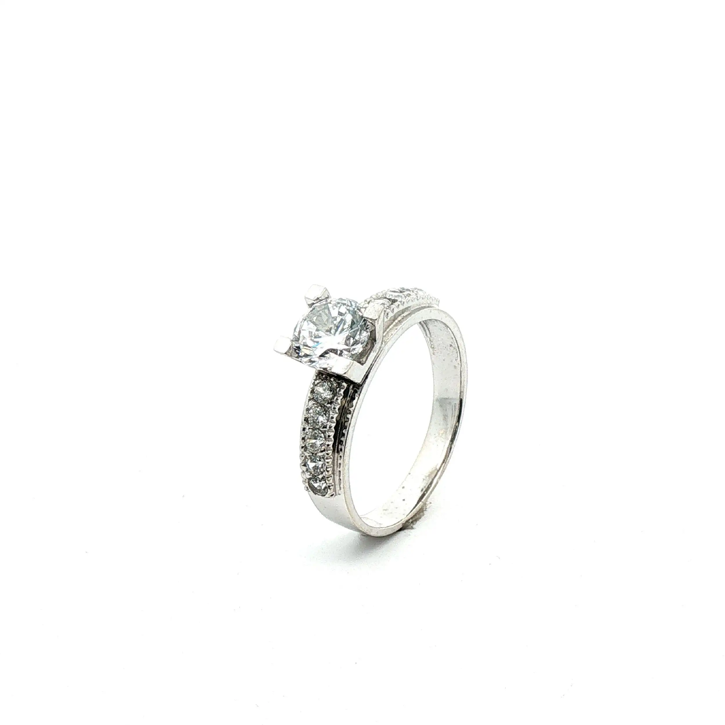 Ring Weißgold mit Zirkonia Ring Weißgold mit Zirkonia