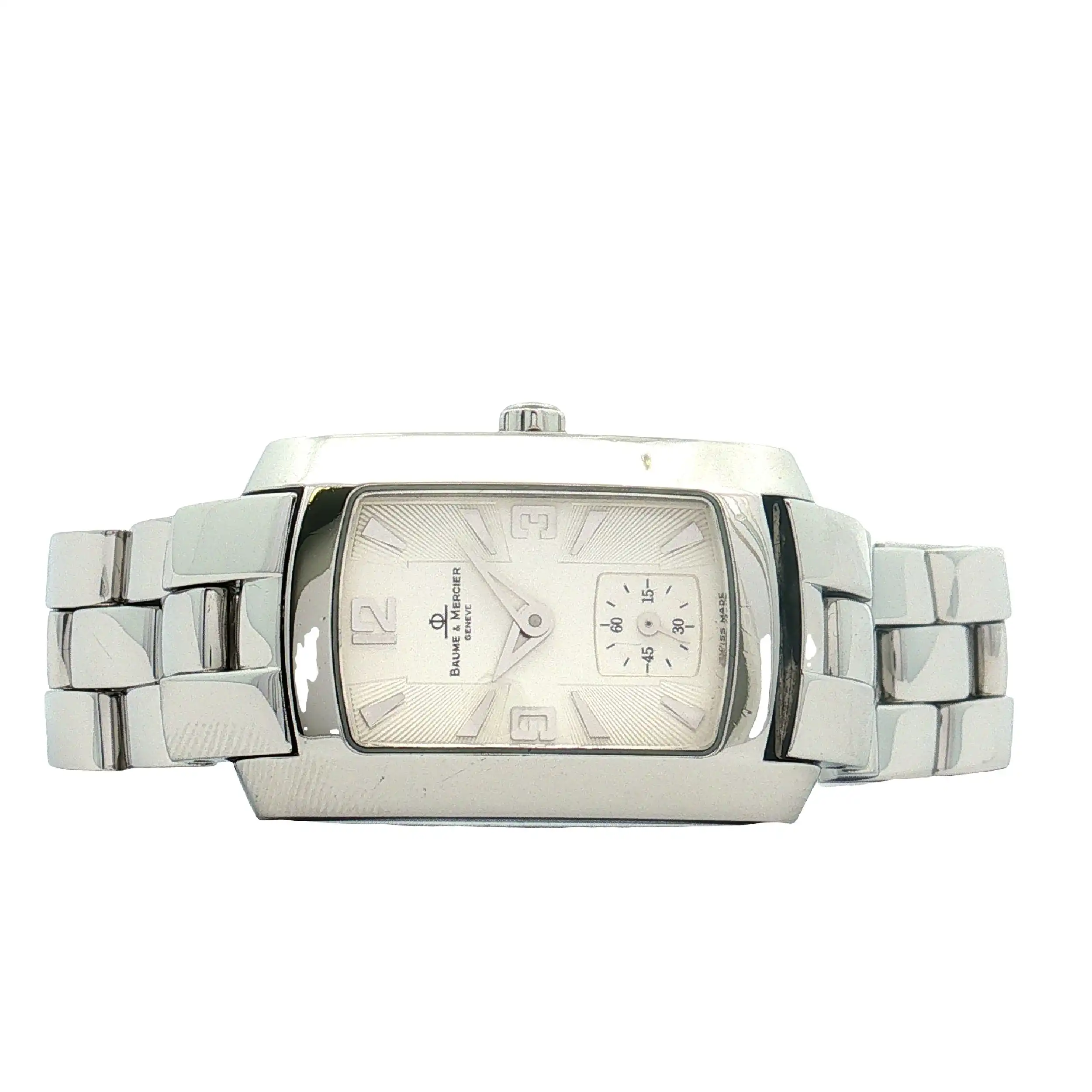 Damenuhr Baume & Mercier Hampton stahl Quarz Ref. 65309 mit Box WERK DEFEKT! Damenuhr Baume & Mercier Hampton stahl Quarz Ref. 65309 mit Box WERK DEFEKT!