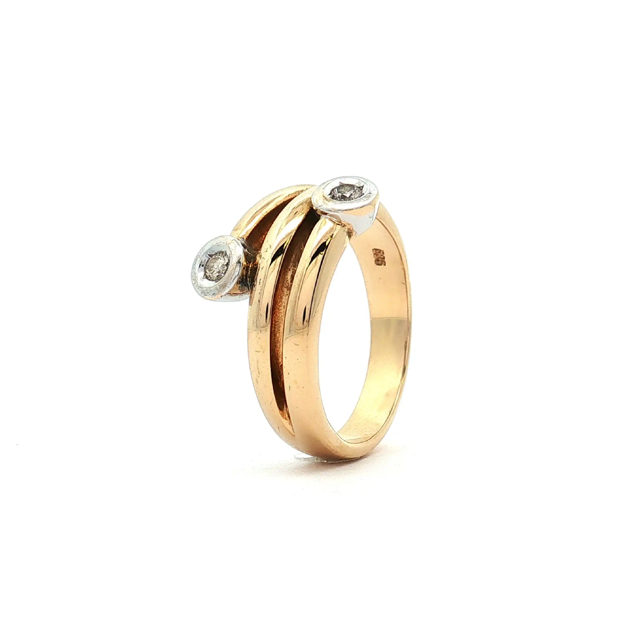 Ring Bicolor mit Brillanten