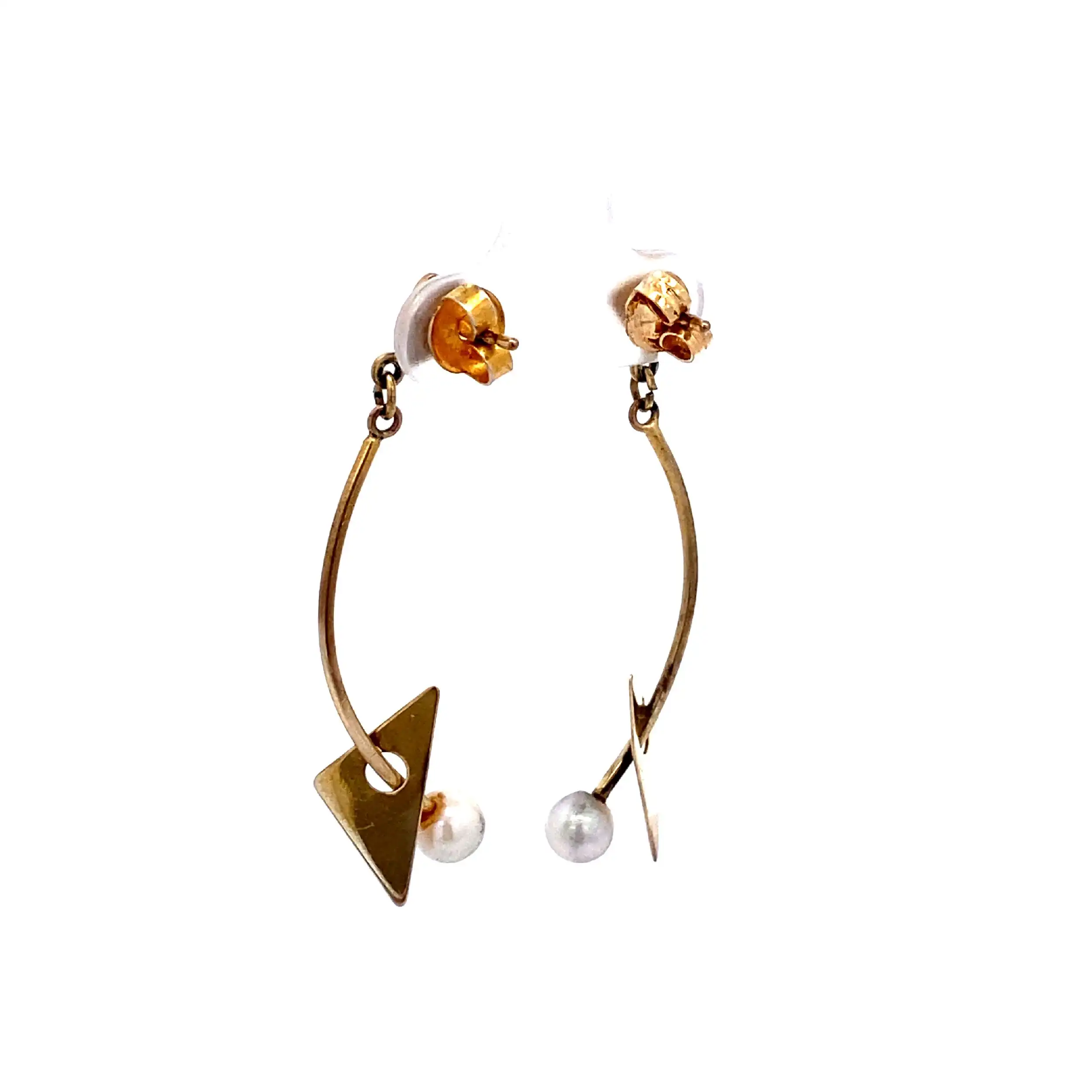 Ohrstecker Gelbgold mit Perlen