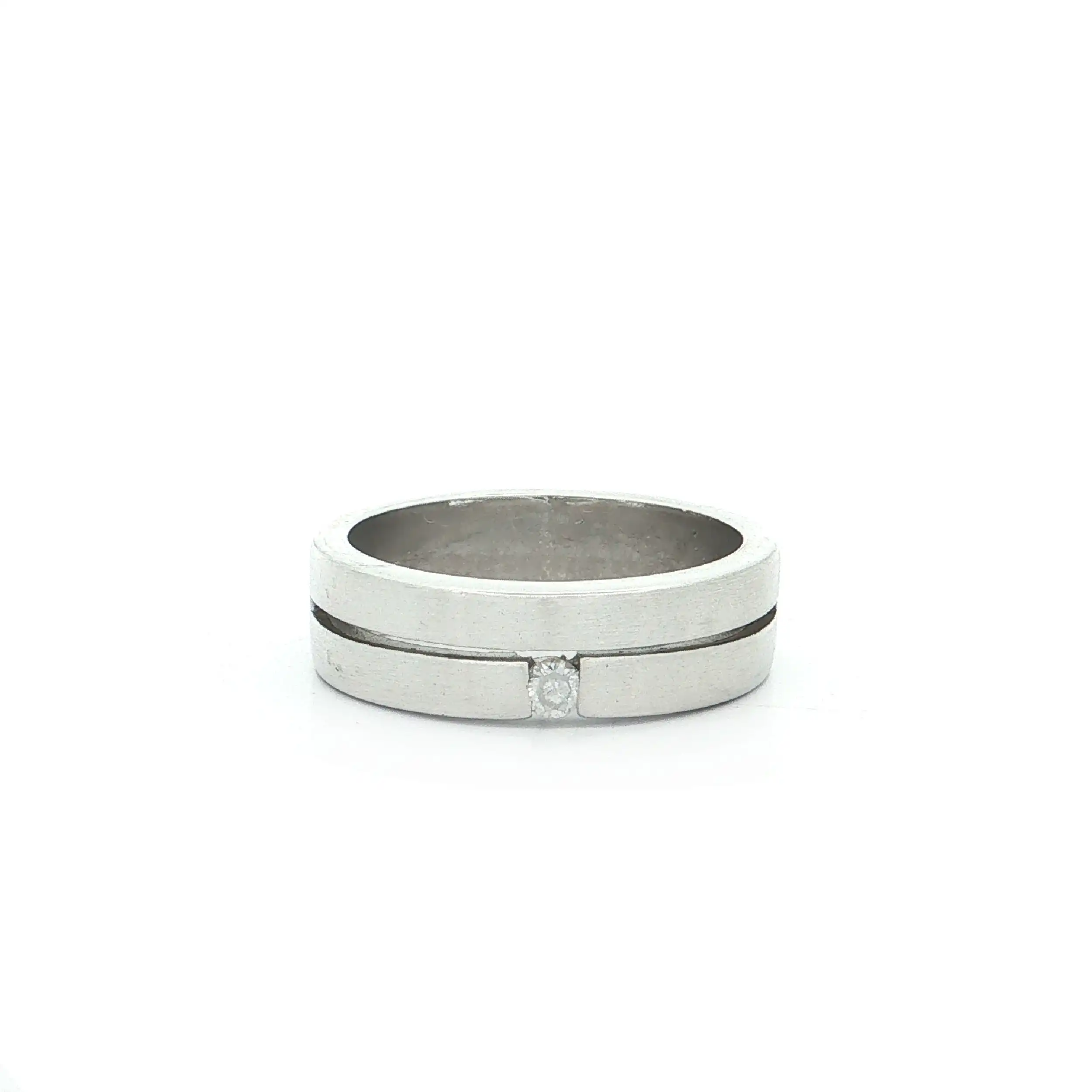 Ring Silber mattiert mit Zirkonia