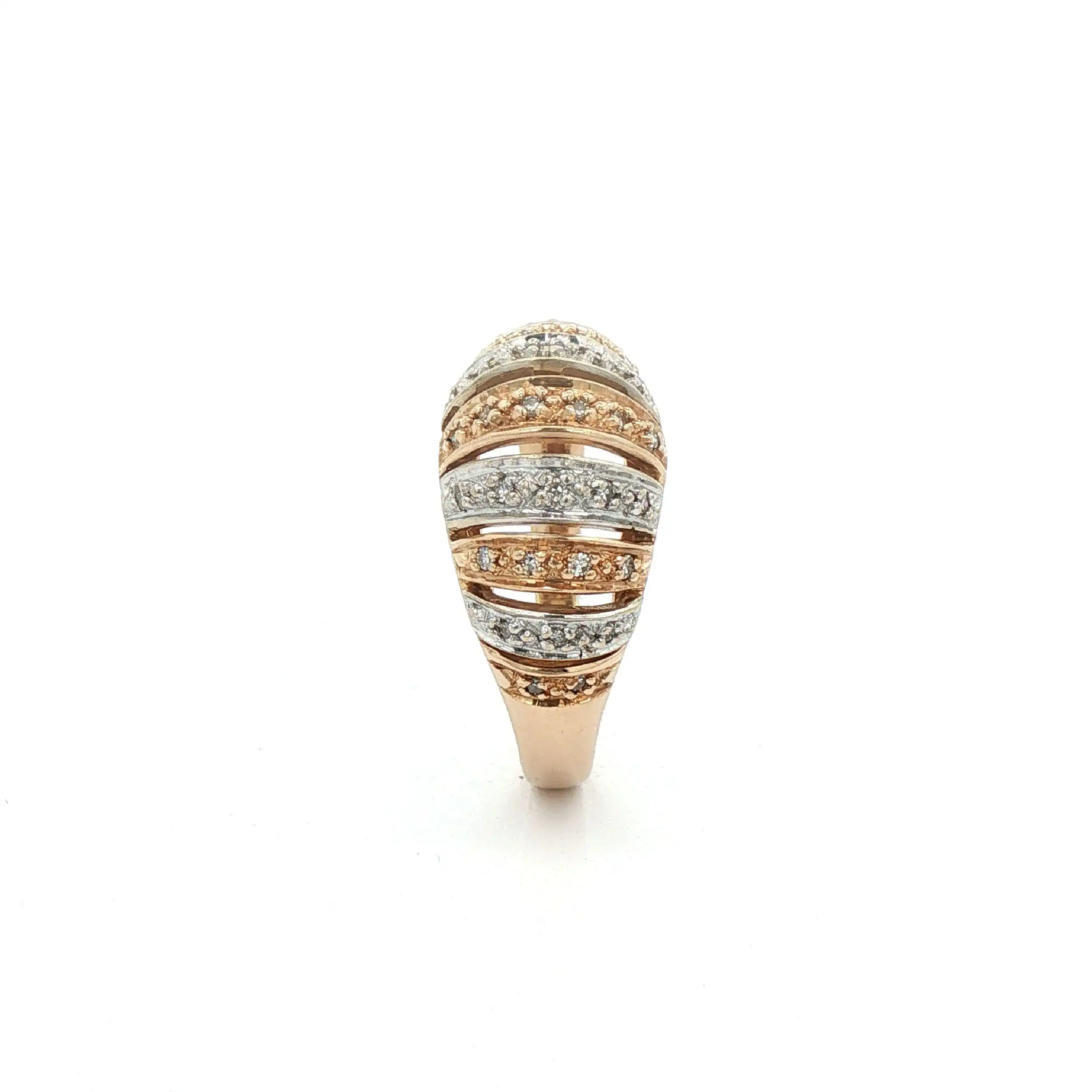 Ring Bicolor mit Diamanten