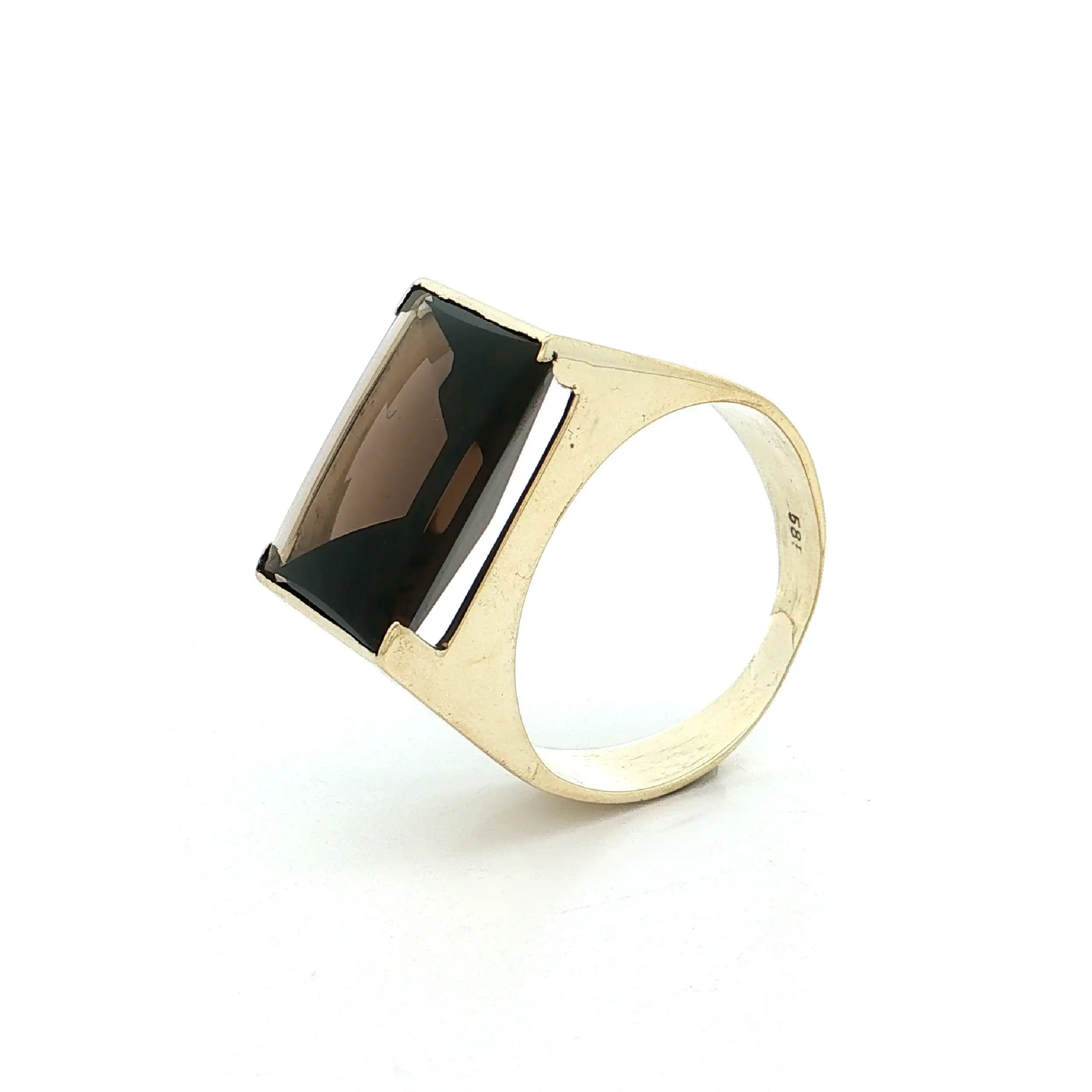 Ring Gelbgold mit Rauchquarz Ring Gelbgold mit Rauchquarz