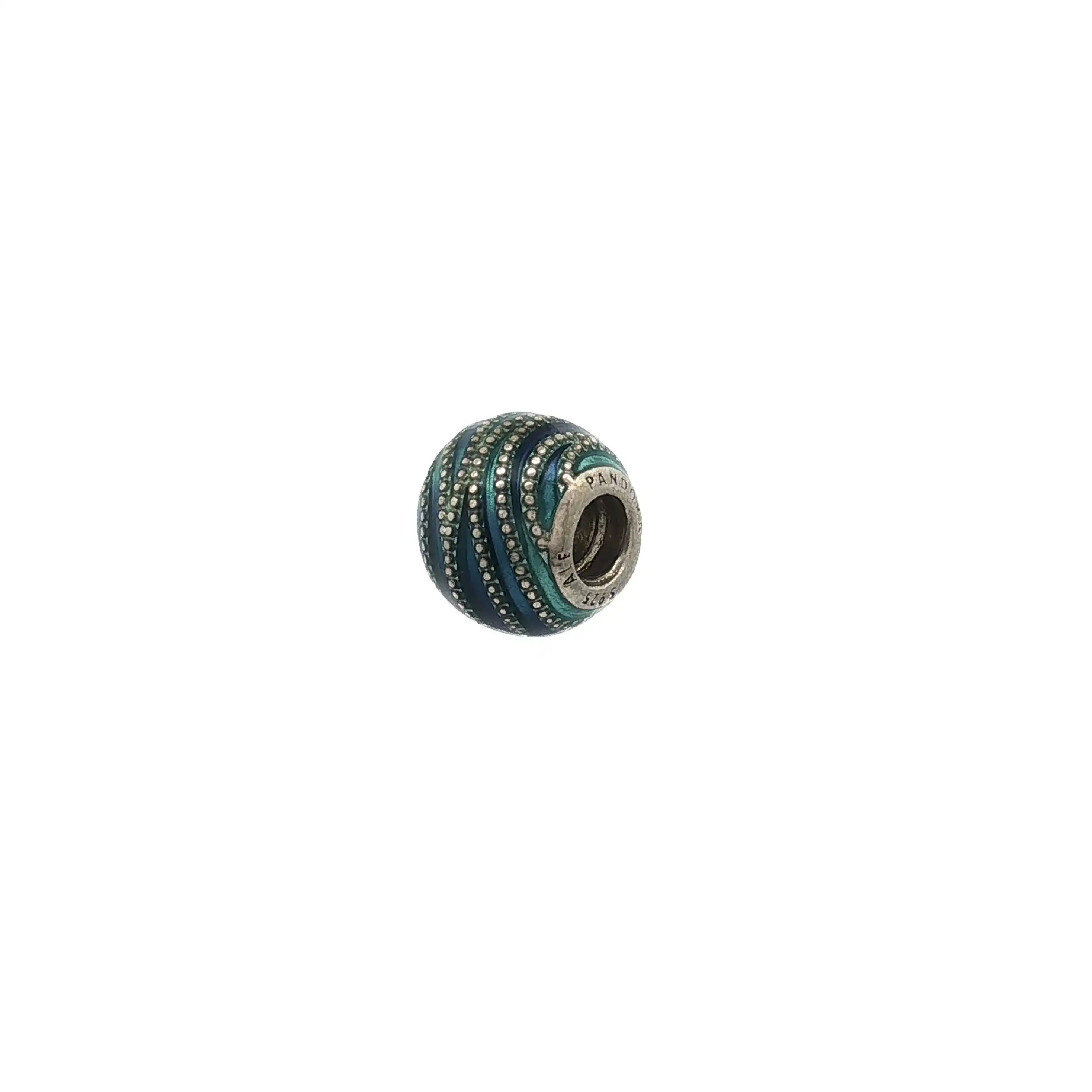Charm Silber Pandora Blaue Welle Charm Silber Pandora Blaue Welle