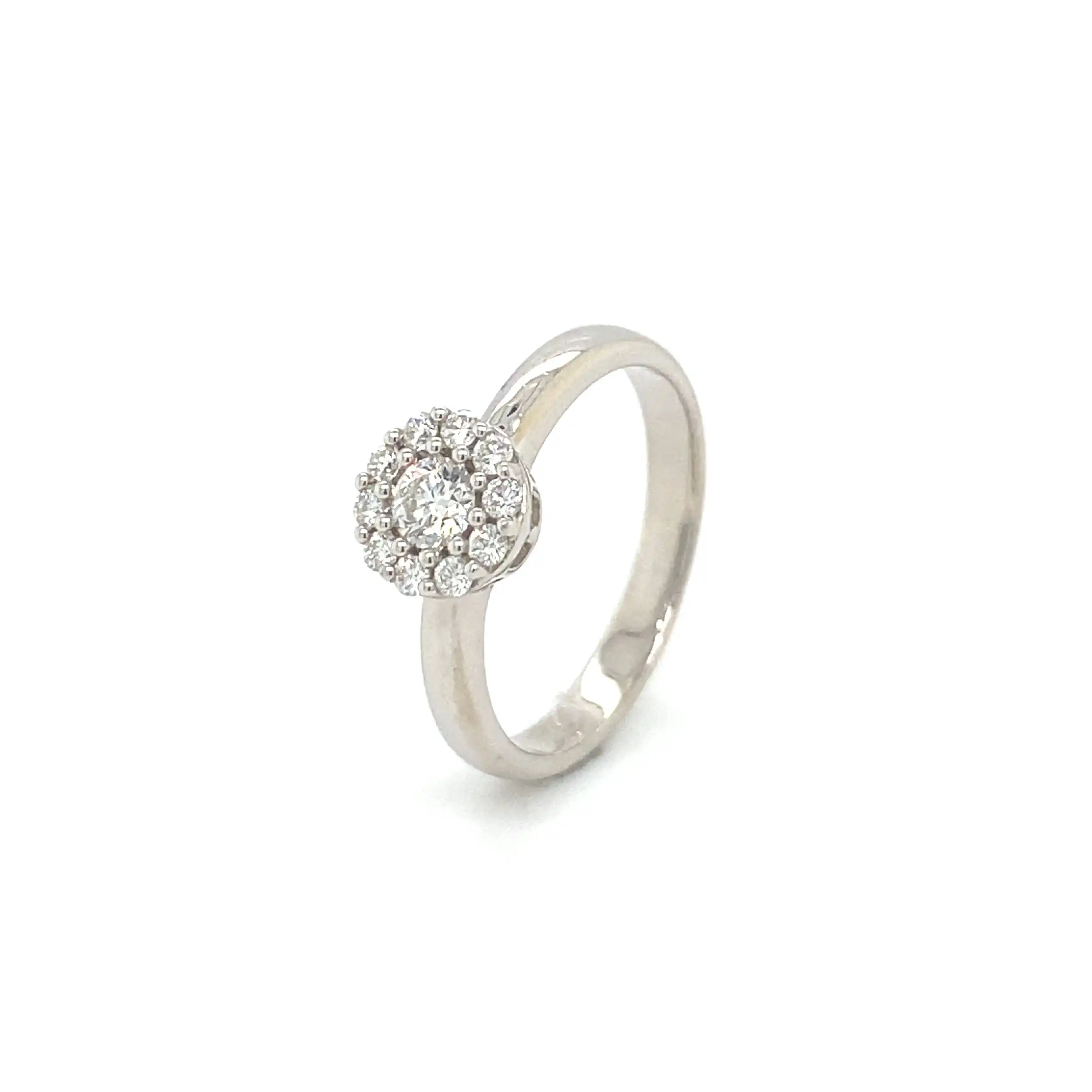 Ring Weißgold von "Christ" mit Brillanten, graviert mit 0,30ct W/Si Ring Weißgold von "Christ" mit Brillanten, graviert mit 0,30ct W/Si