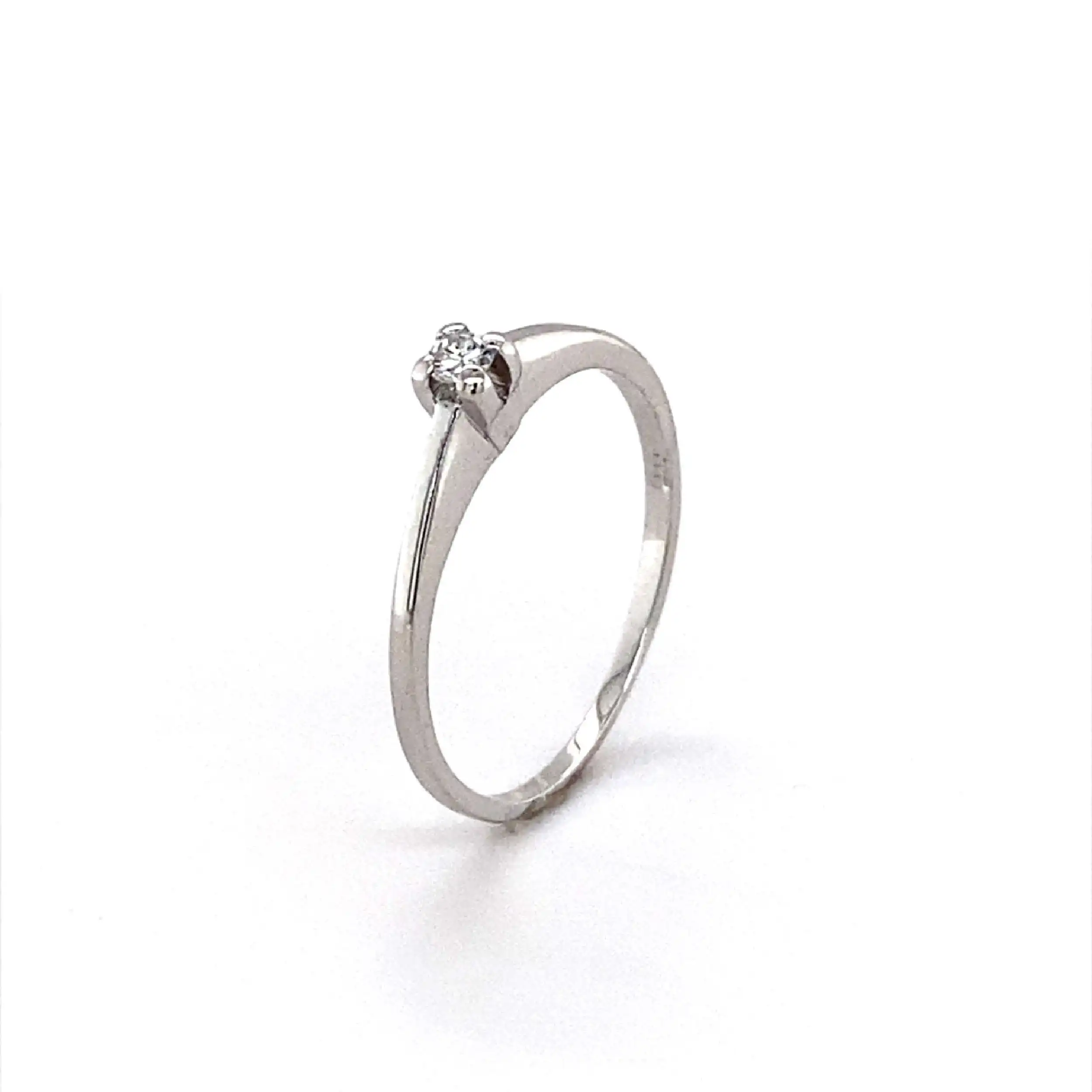 Ring Weißgold mit Brillant Ring Weißgold mit Brillant