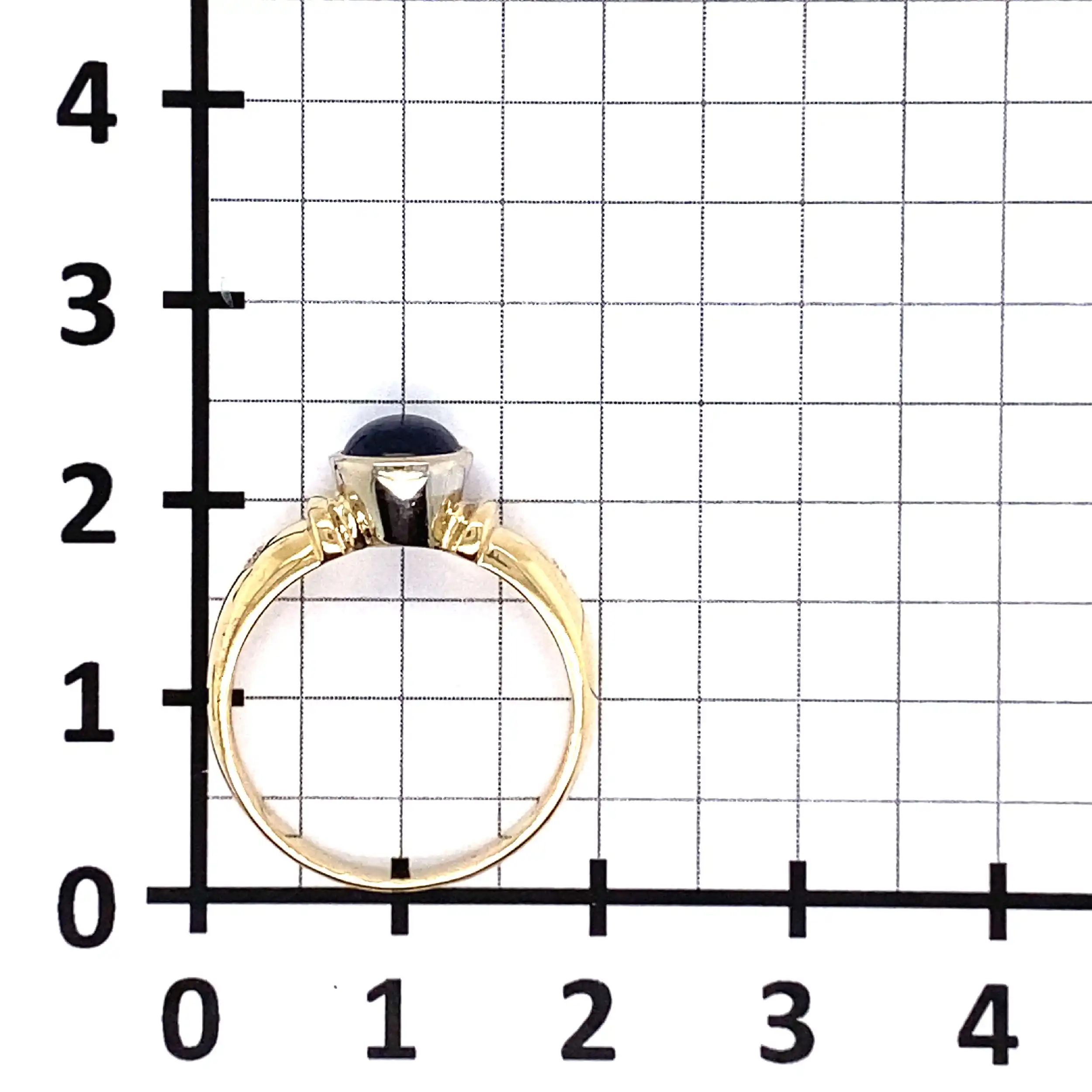 Ring Gelbgold mit blauem Farbstein & Zirkonia Ring Gelbgold mit blauem Farbstein & Zirkonia