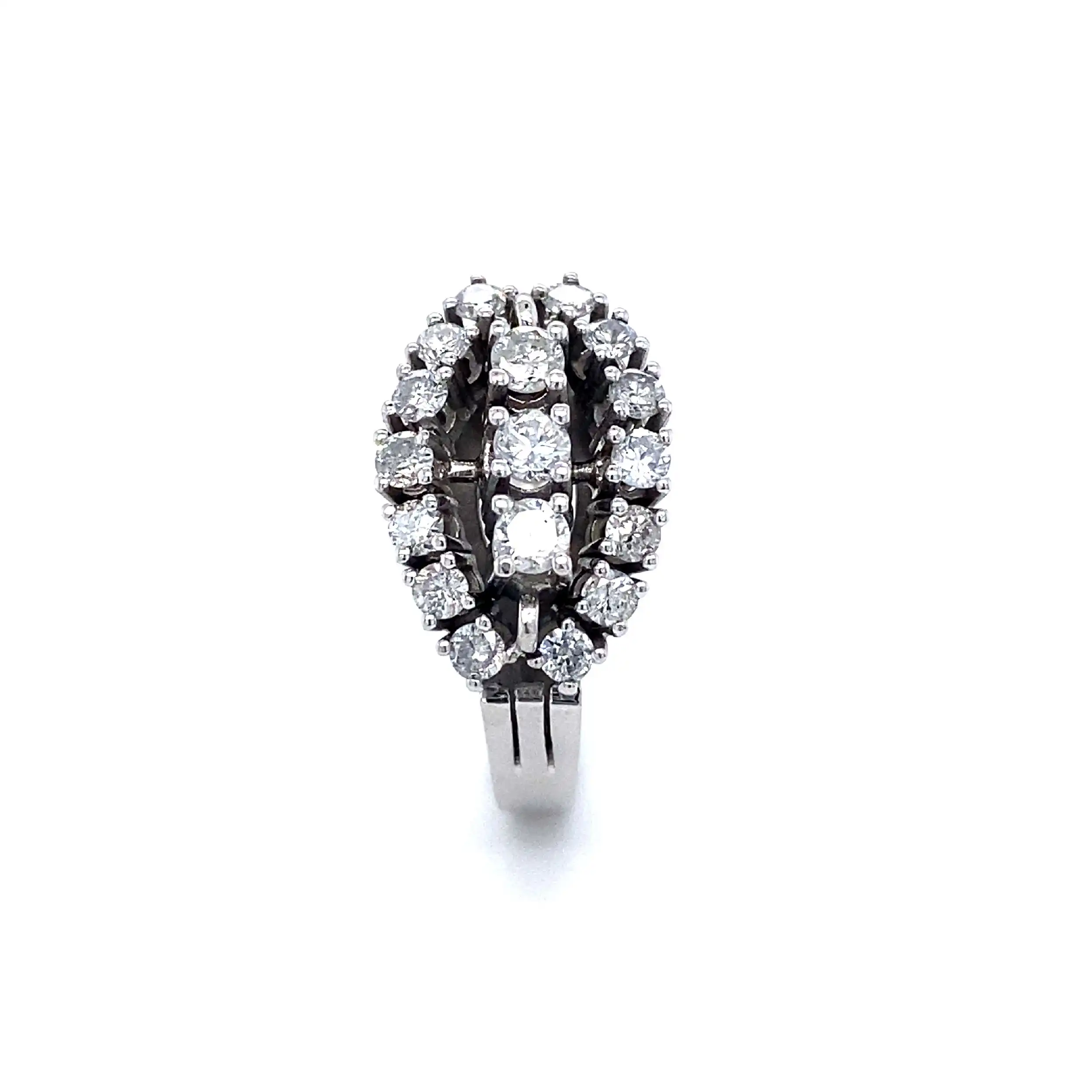 Ring Weißgold mit Brillanten, graviert mit 1,00ct Ring Weißgold mit Brillanten, graviert mit 1,00ct