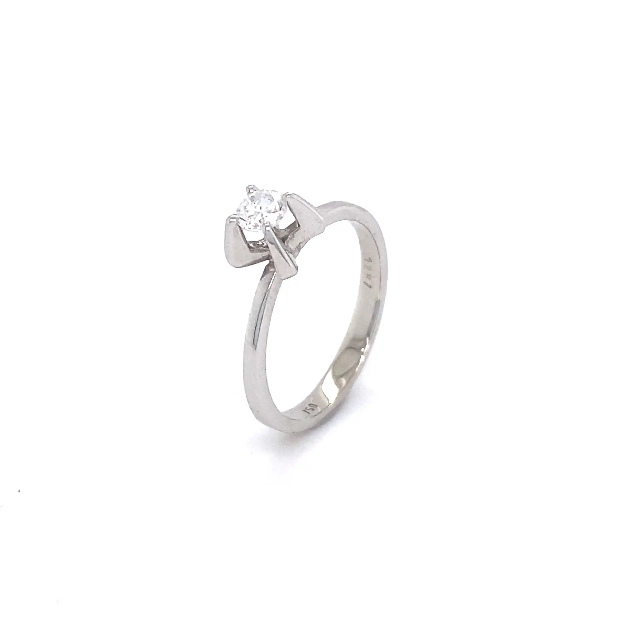 Ring Weißgold mit Brillant Ring Weißgold mit Brillant