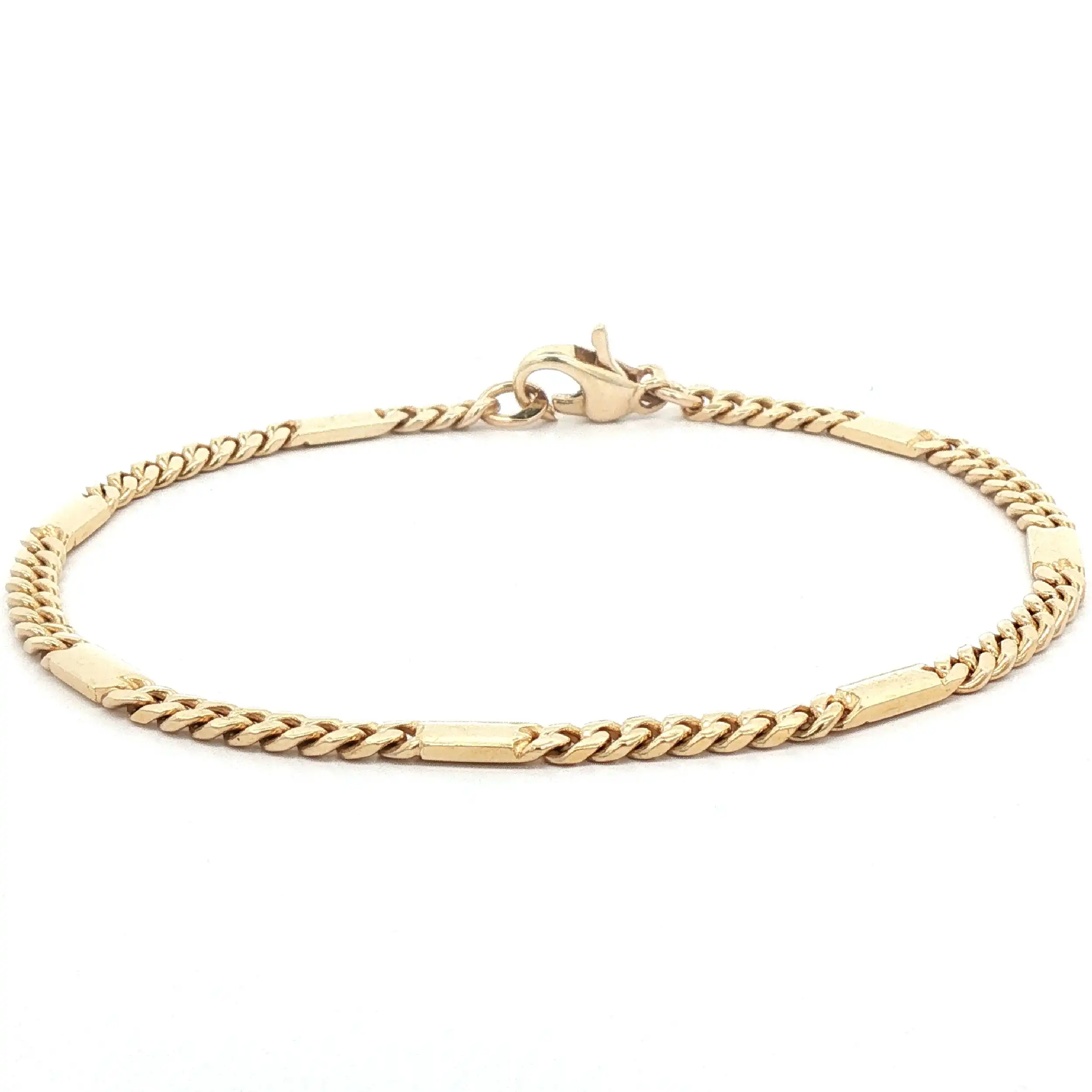 Panzerarmband Gelbgold mit Platten