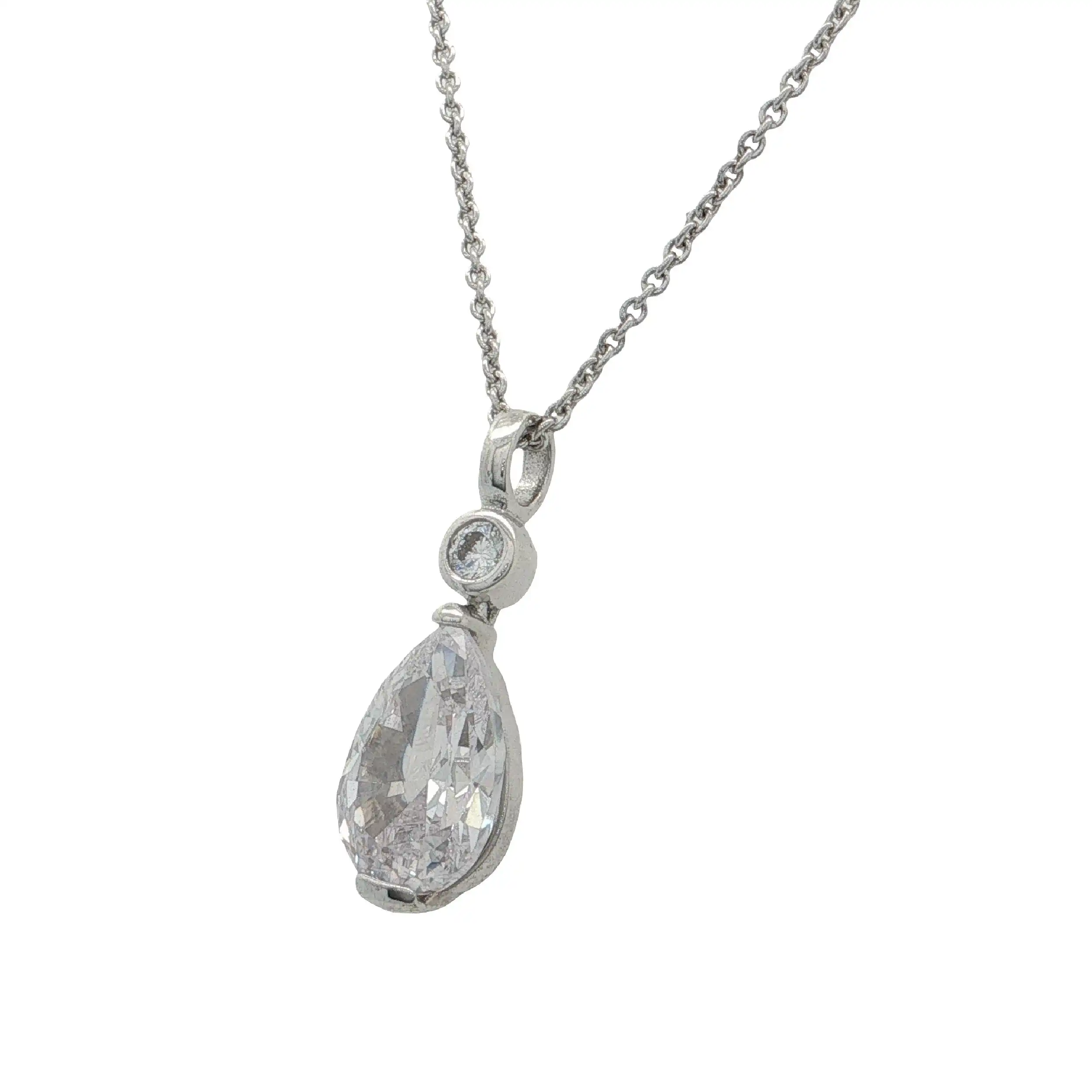 Kette Silber mit Anhänger mit Zirkonia Kette Silber mit Anhänger mit Zirkonia