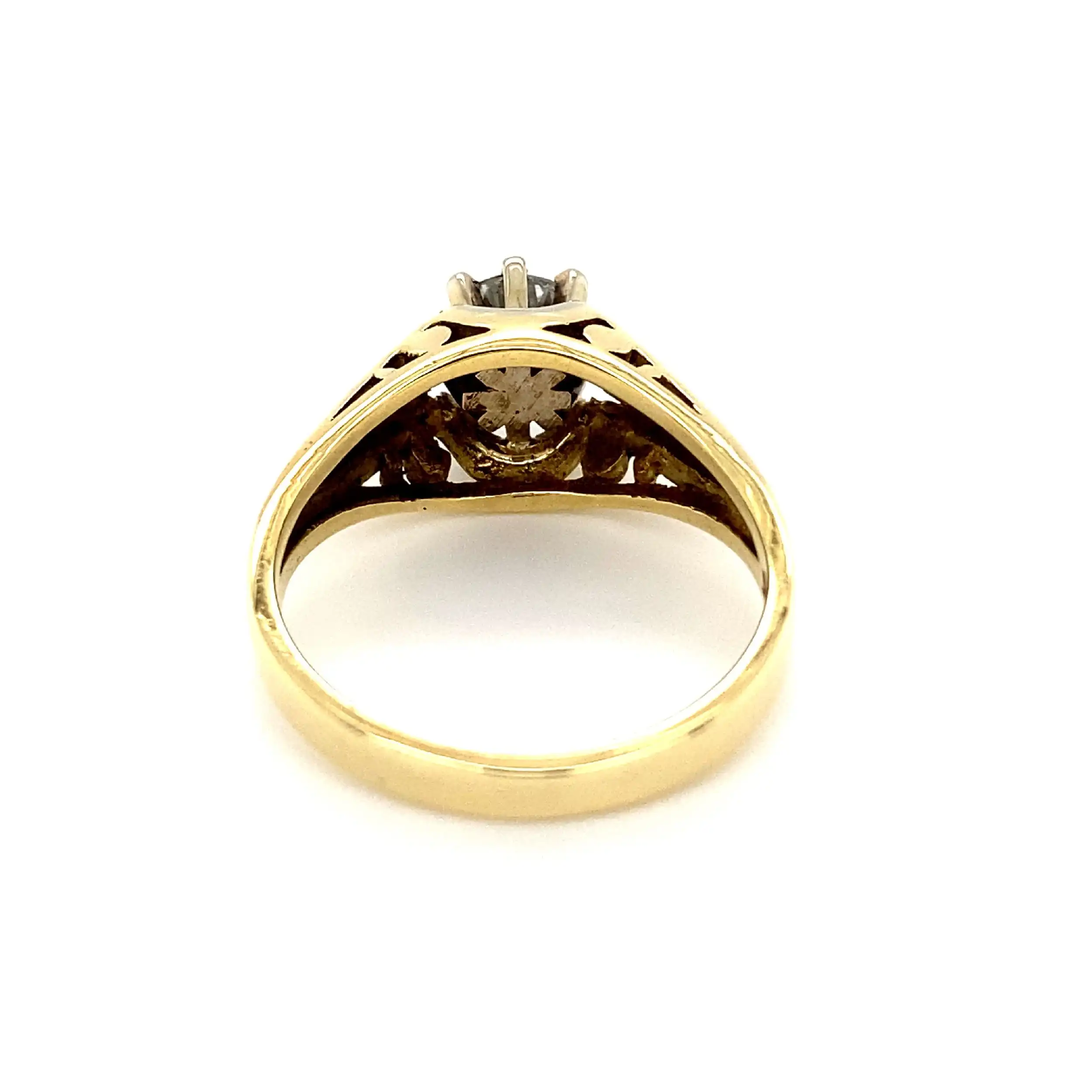 Ring Gelbgold mit Brillant, graviert mit 0,70ct.
