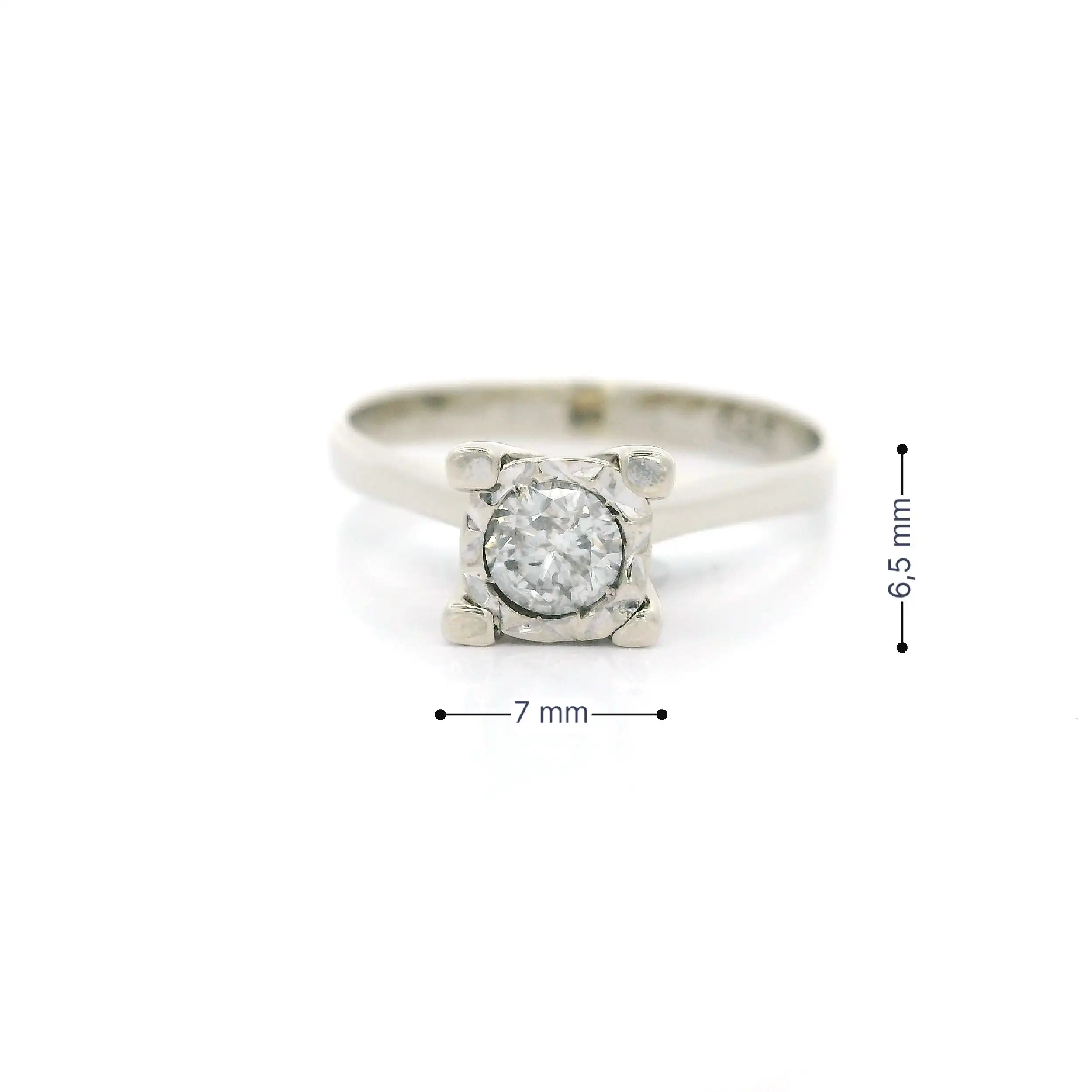 Ring Weißgold mit Brillant Ring Weißgold mit Brillant