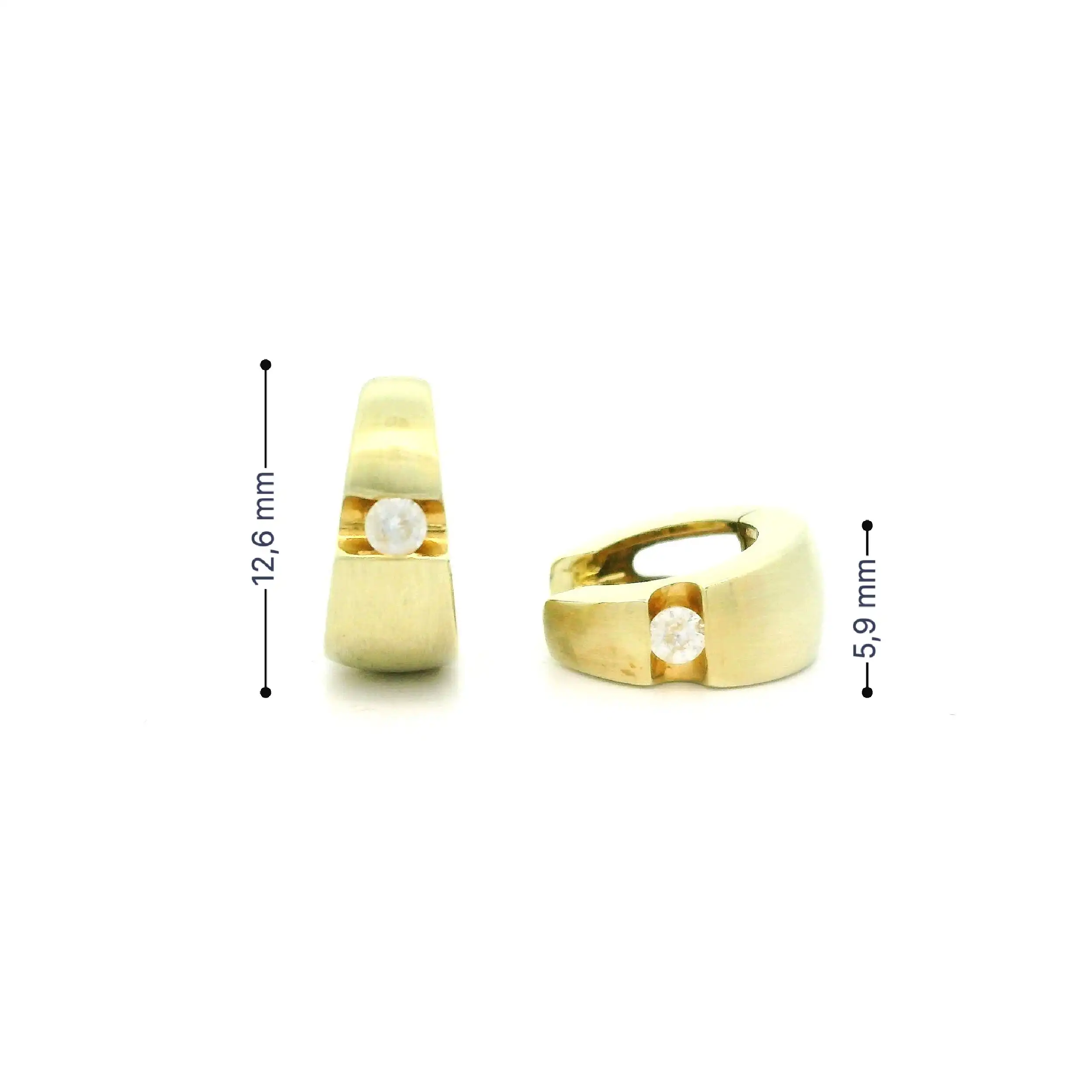 Creolen Gelbgold mit Zirkonia