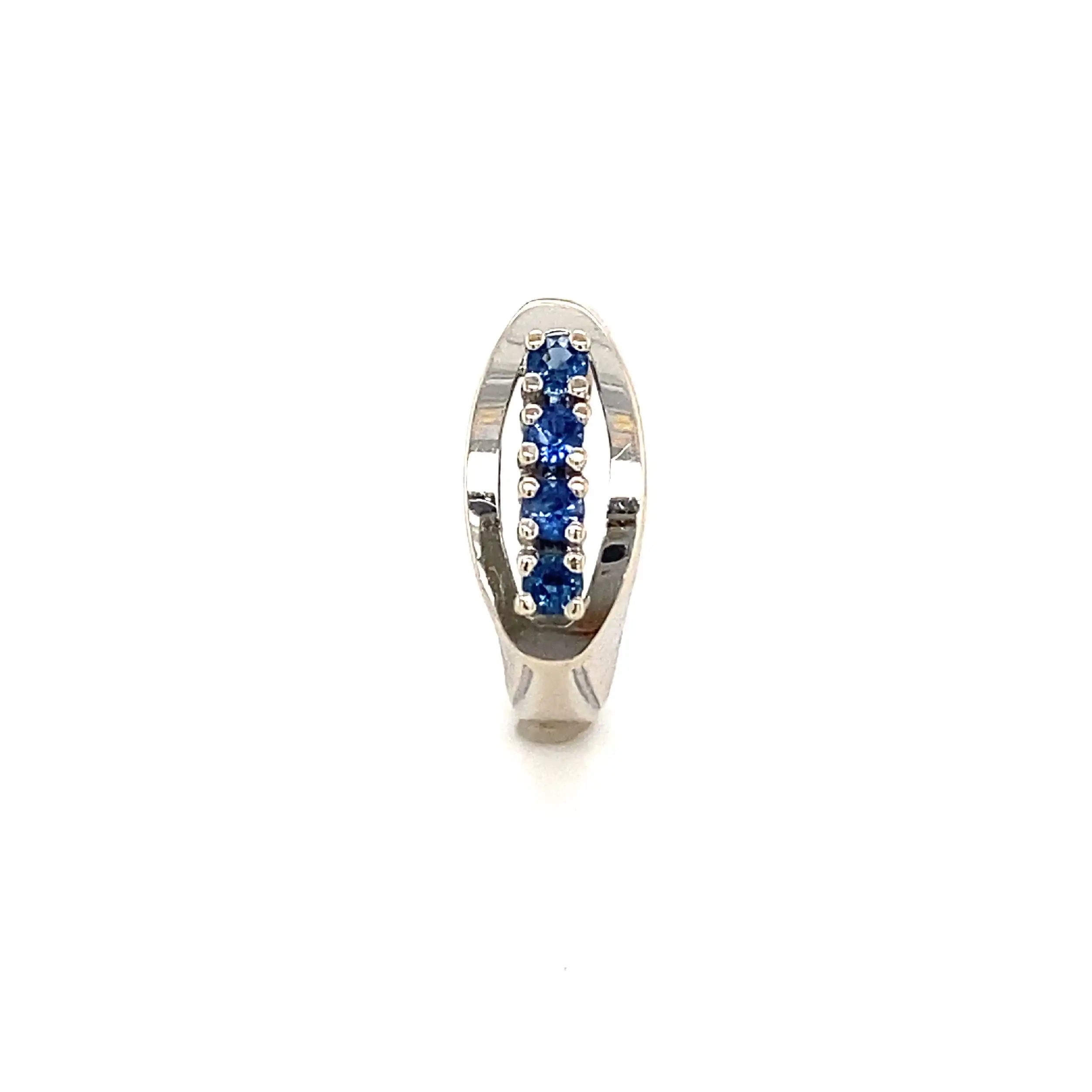 Ring Weißgold mit blauen Farbsteinen