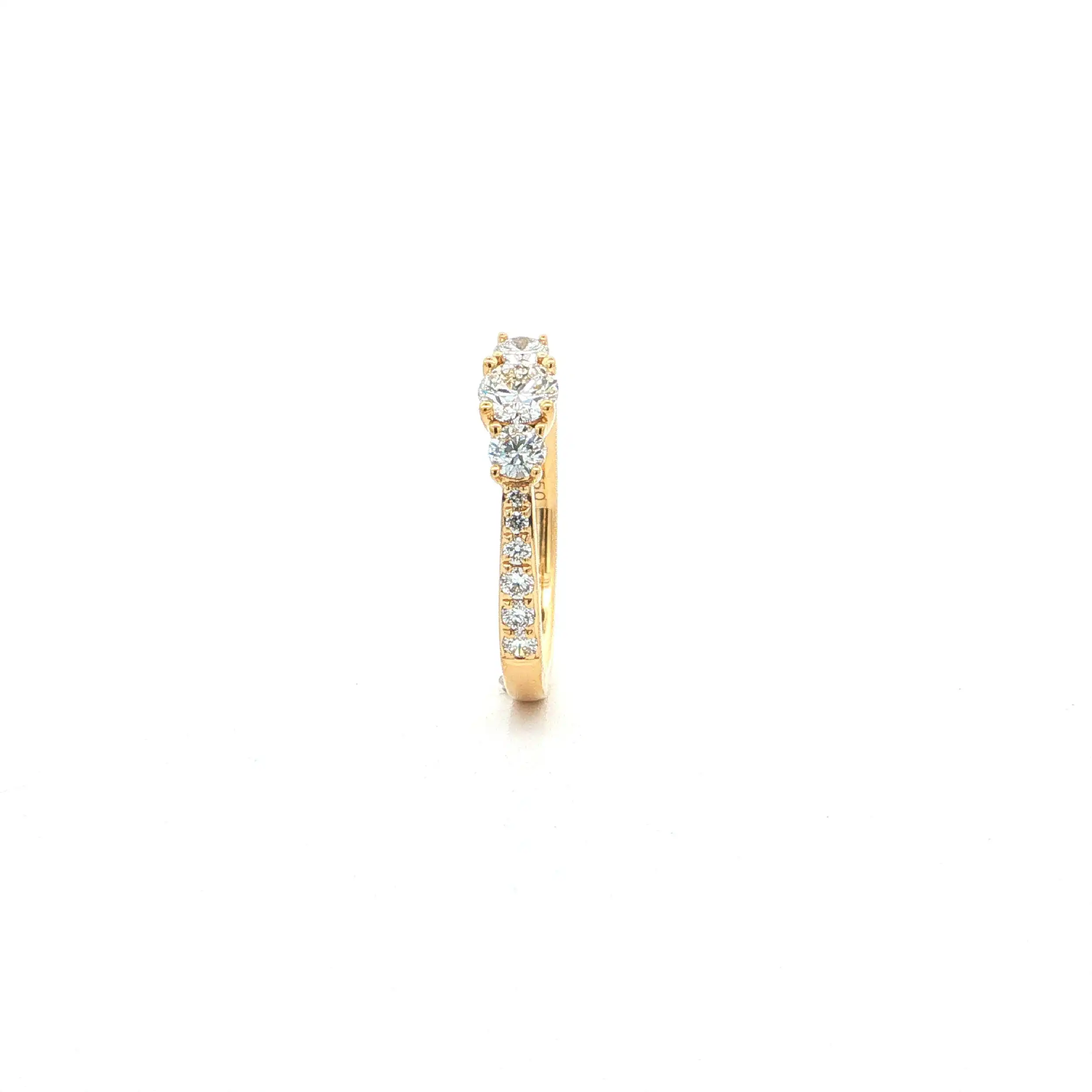 Ring Gelbgold mit Brillanten 0,16ct. TW/SI & 0,25ct. D/IF