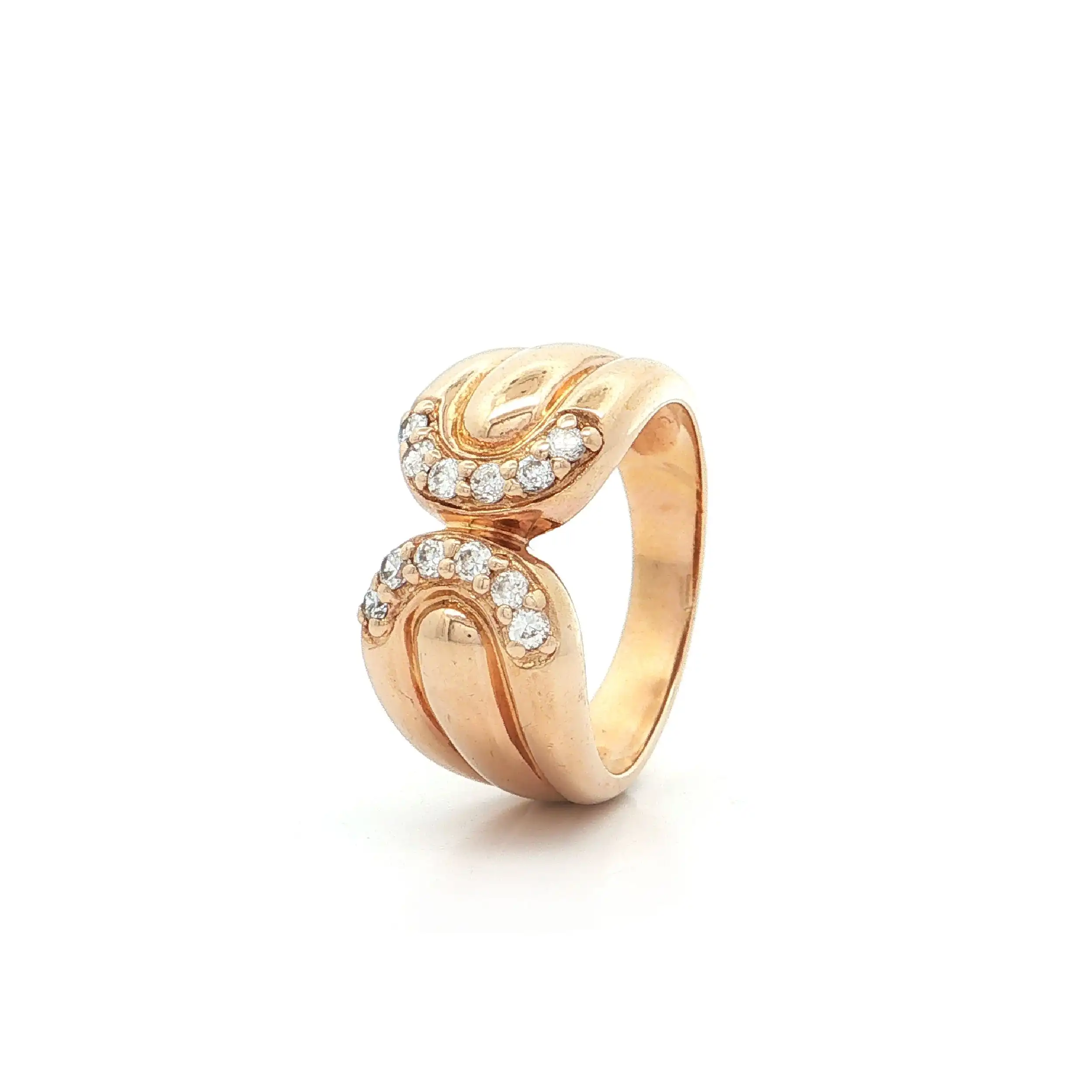 Ring Silber vergoldet mit Zirkonia