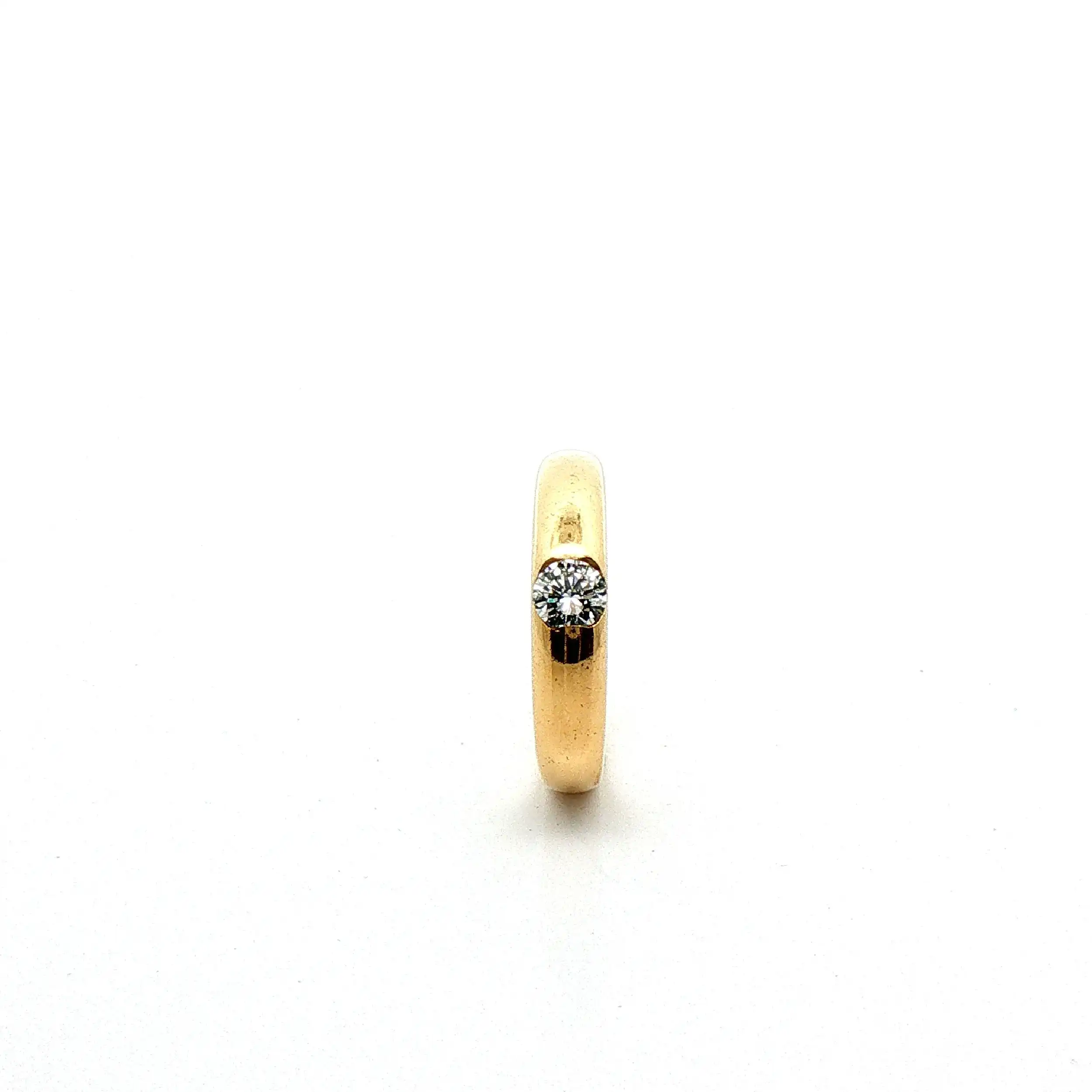 Ring Gelbgold Christ mit Brillant