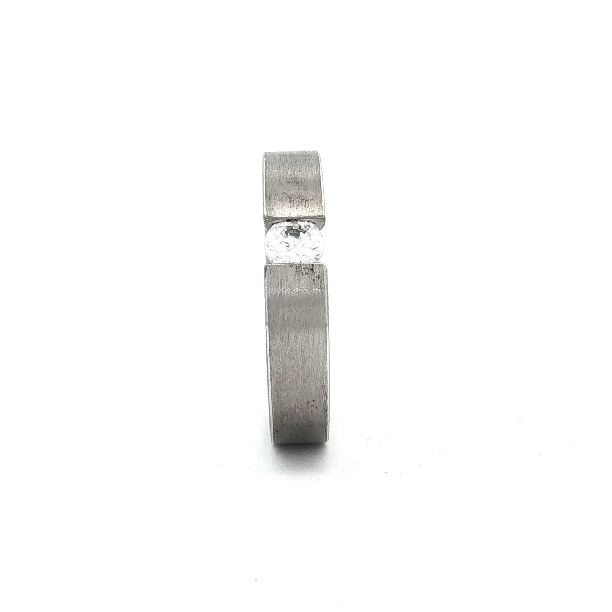 Spannring Silber Niessing "Musterring" mit Zirkonia