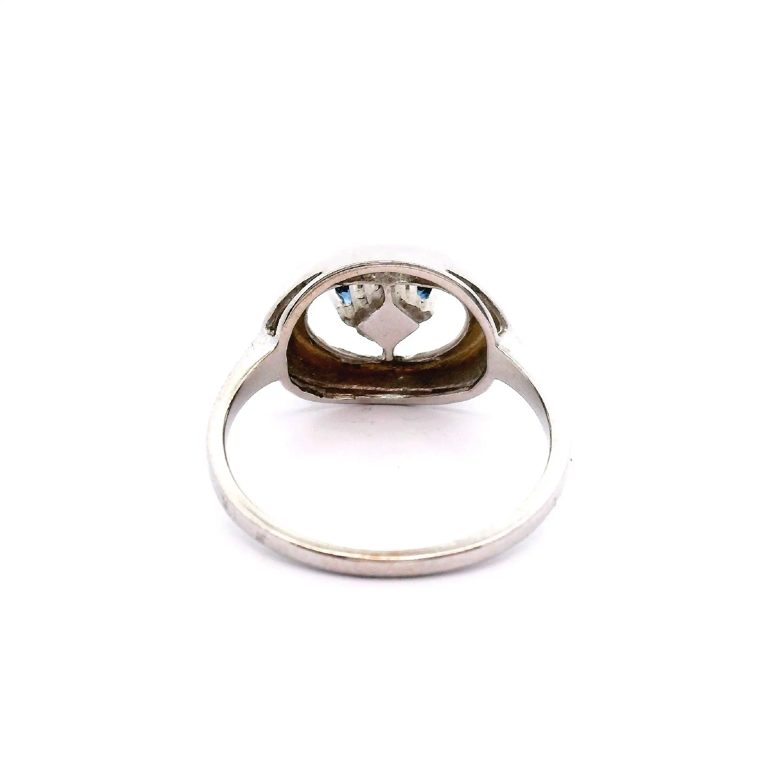 Ring Weißgold mit Brillanten und Saphir Ring Weißgold mit Brillanten und Saphir