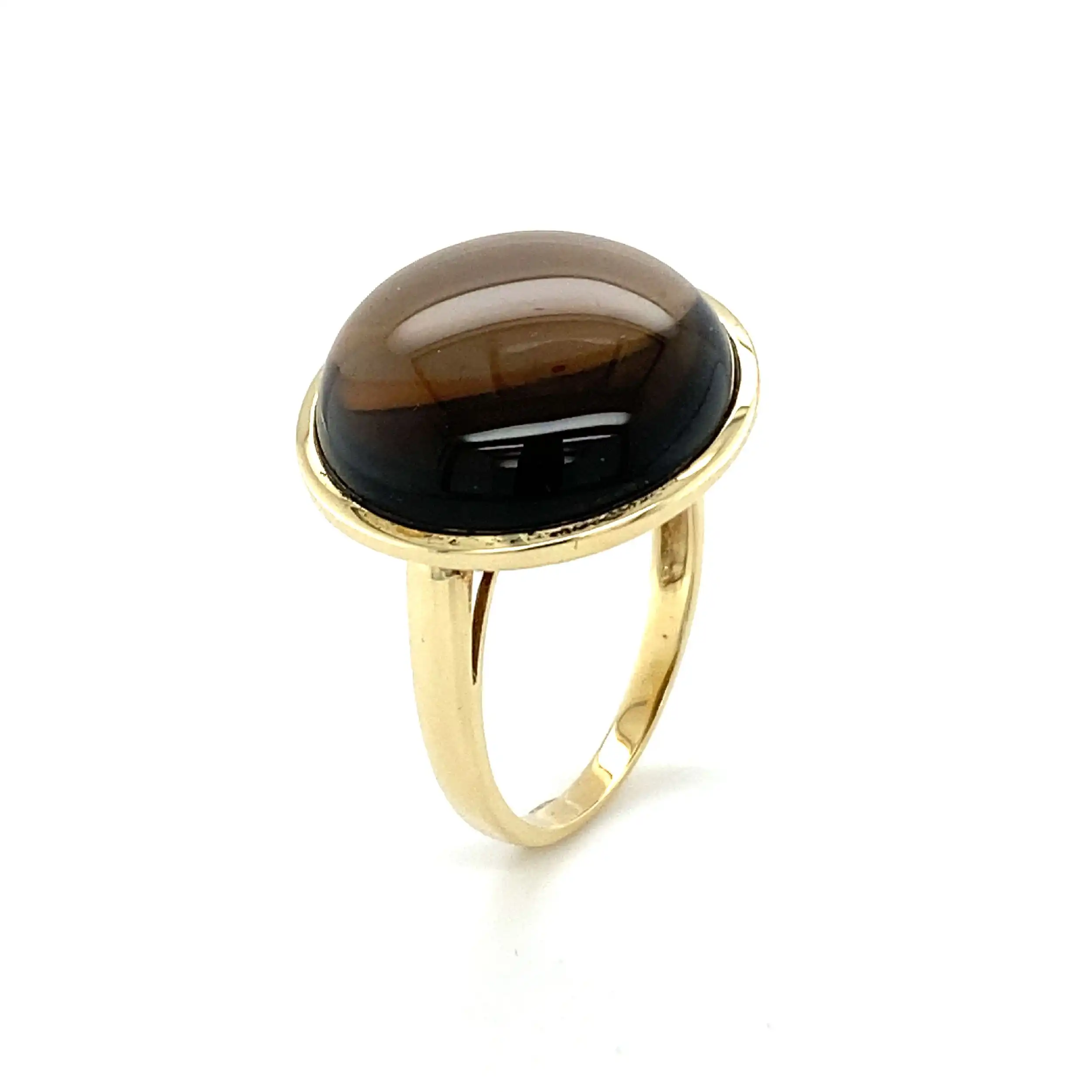 Ring Gelbgold mit Quarz