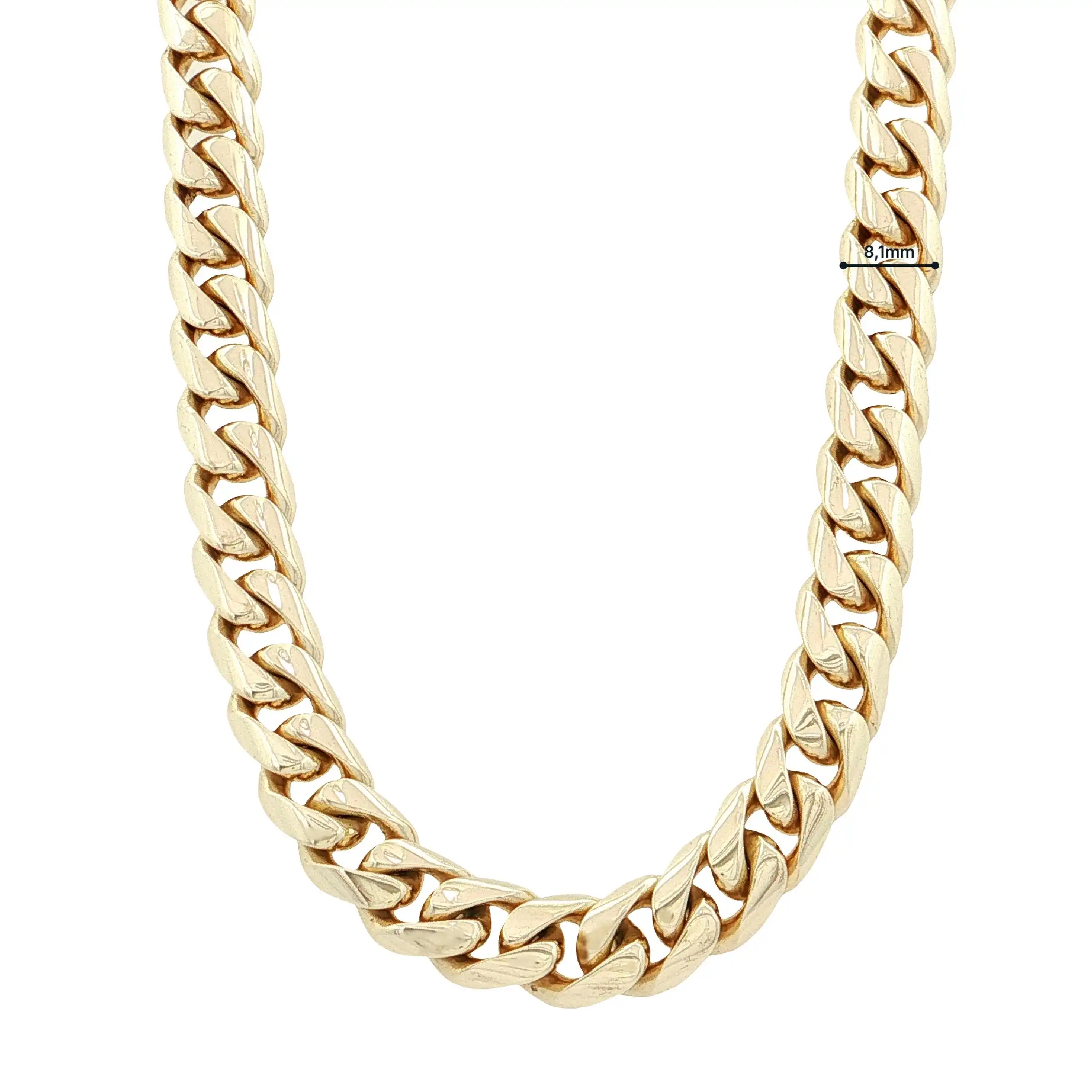 Panzerkette Gelbgold massiv Panzerkette Gelbgold massiv