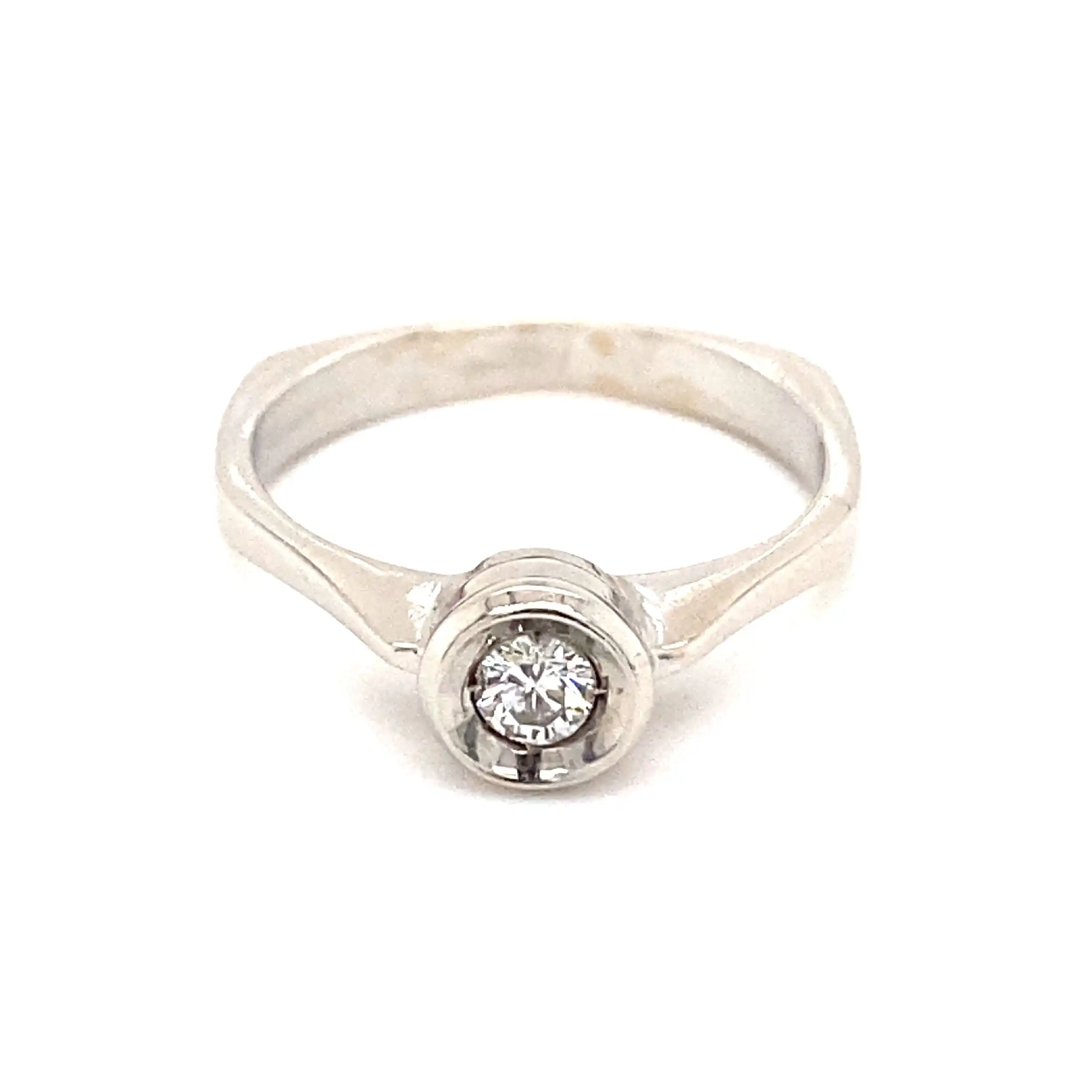 Ring Weißgold mit Brillant Ring Weißgold mit Brillant
