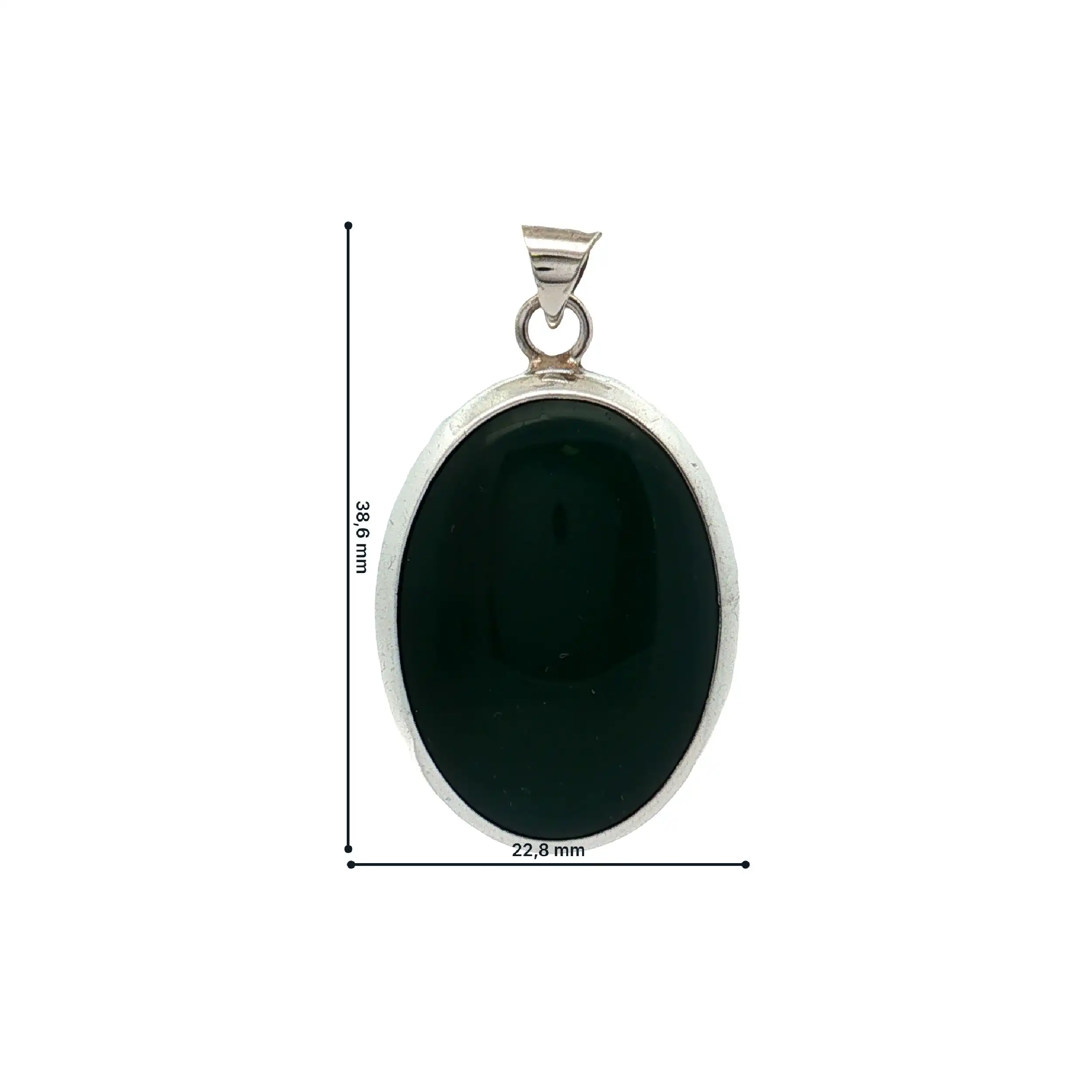 Anhänger Silber mit grünem Onyx Anhänger Silber mit grünem Onyx