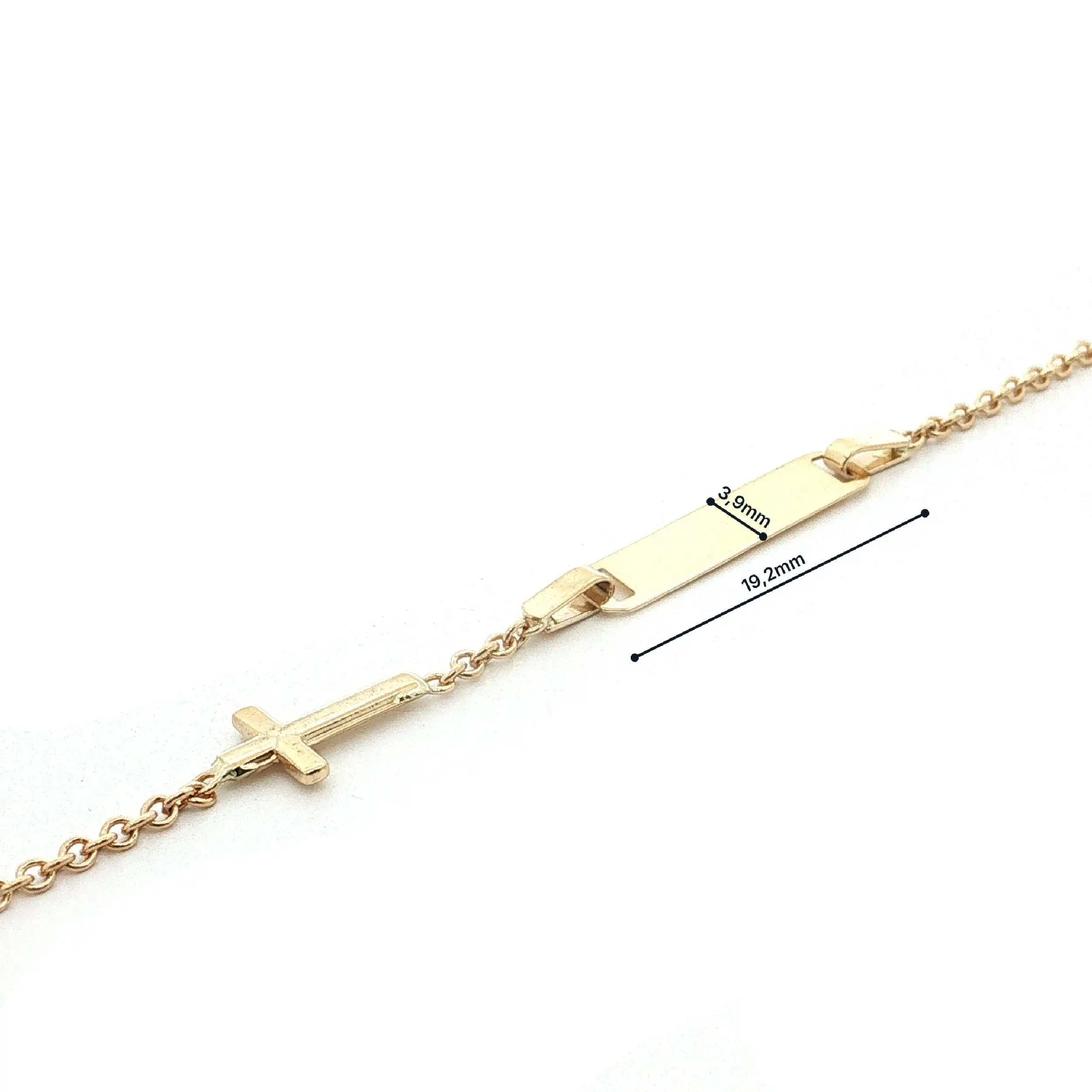 Kinder-Identarmband Gelbgold