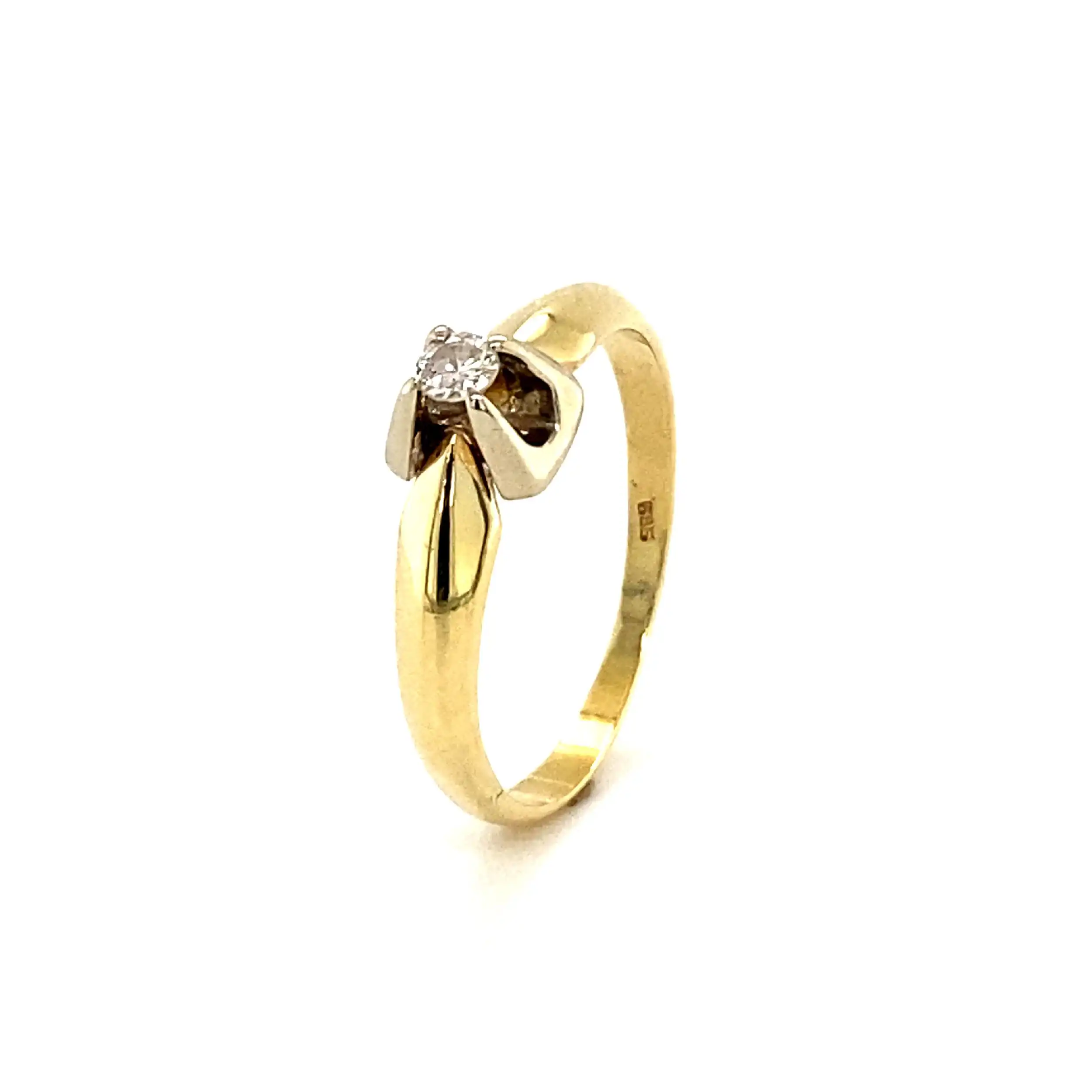 Ring Bicolor mit Brillant Ring Bicolor mit Brillant