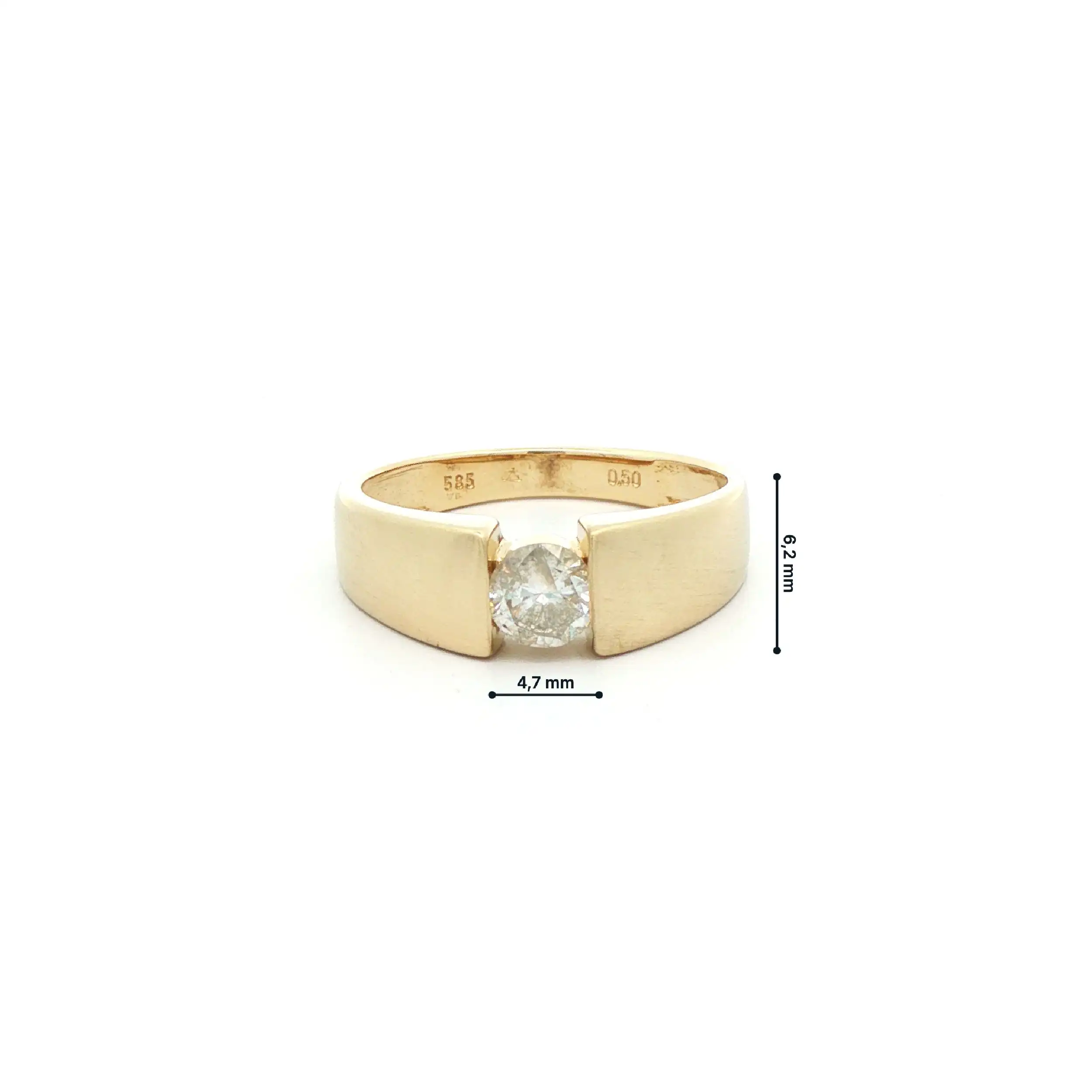 Spannring Gelbgold mit Brillanten