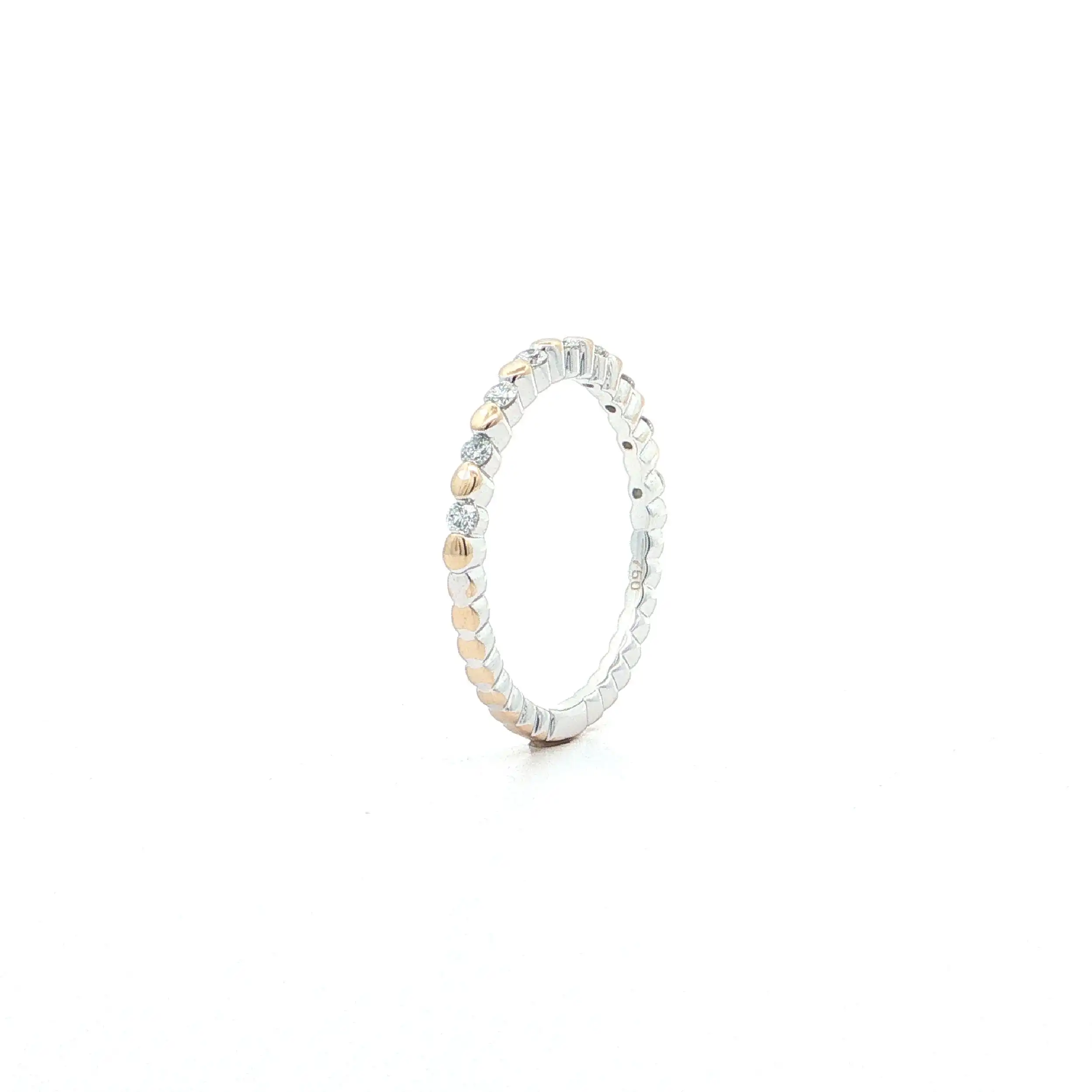 Ring Bicolor mit Brillanten 0,19ct. TW/SI