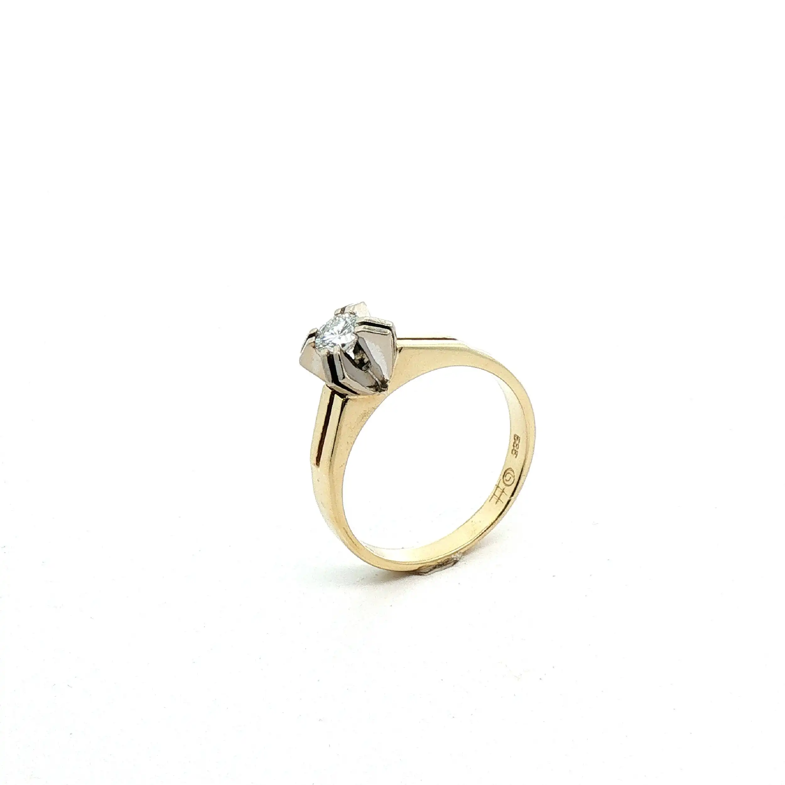 Ring Bicolor mit Brillant Ring Bicolor mit Brillant