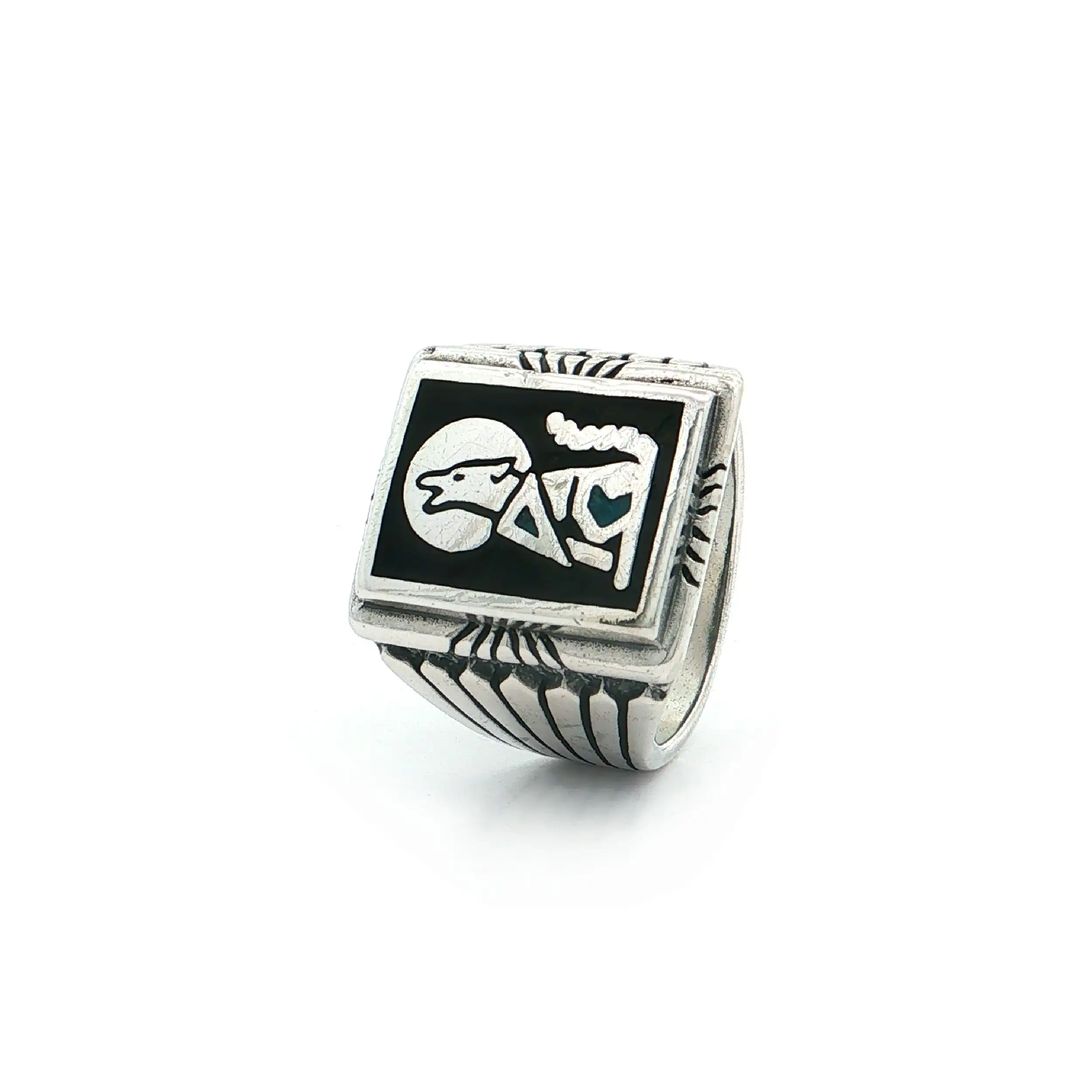 Ring Silber mit Wolfsymbol
