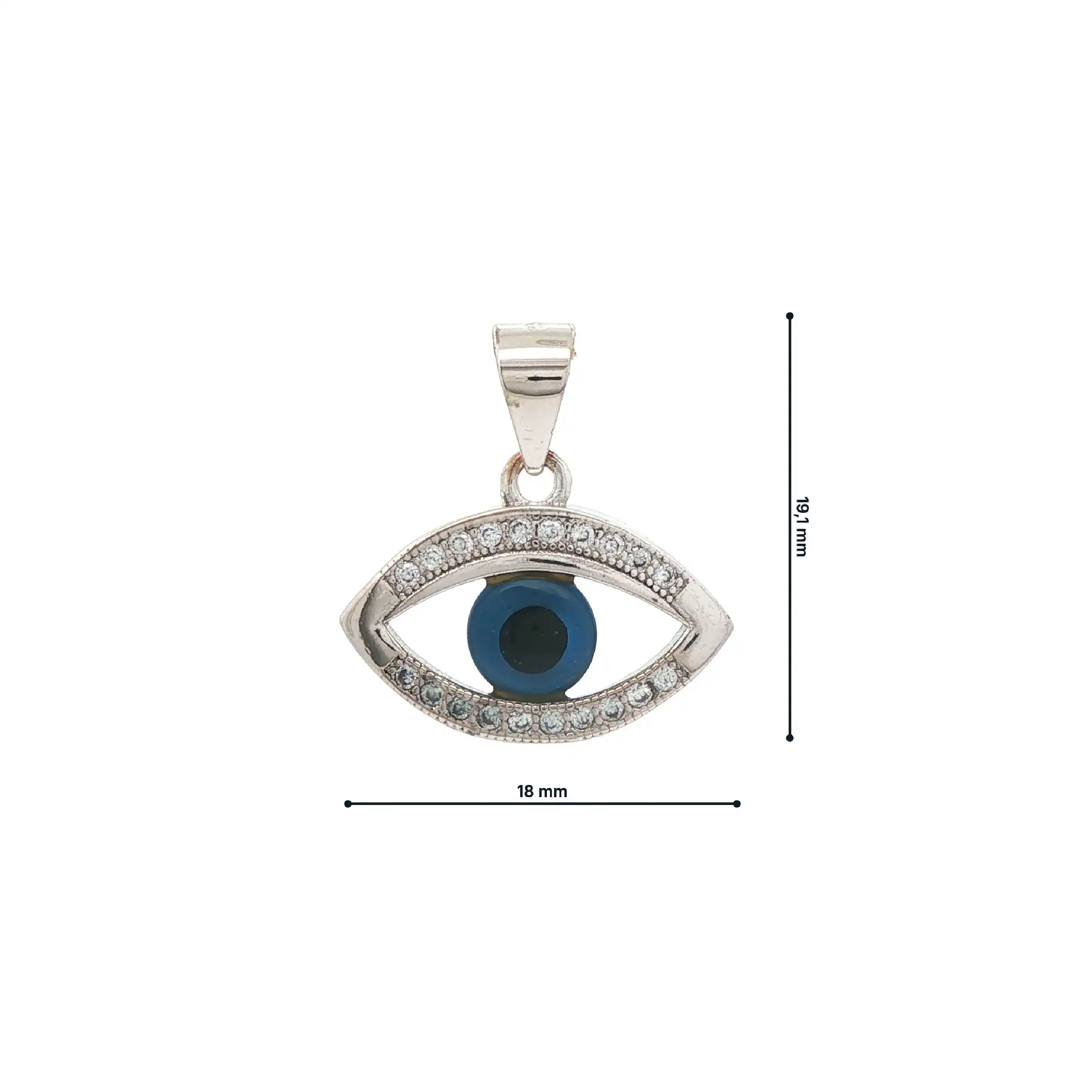 Anhänger Silber "Auge" mit Zirkonia