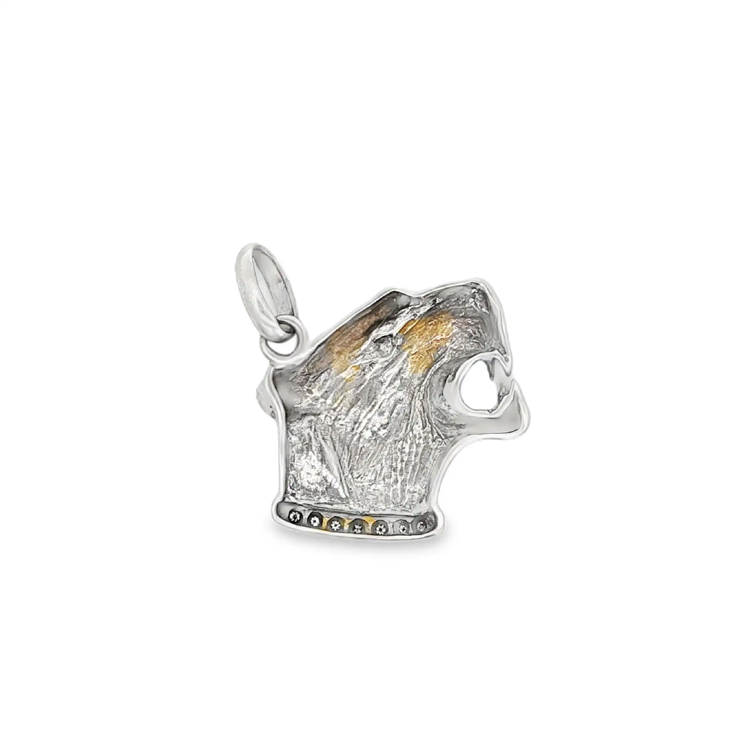 Anhänger Weißgold Pantherkopf mit Diamanten