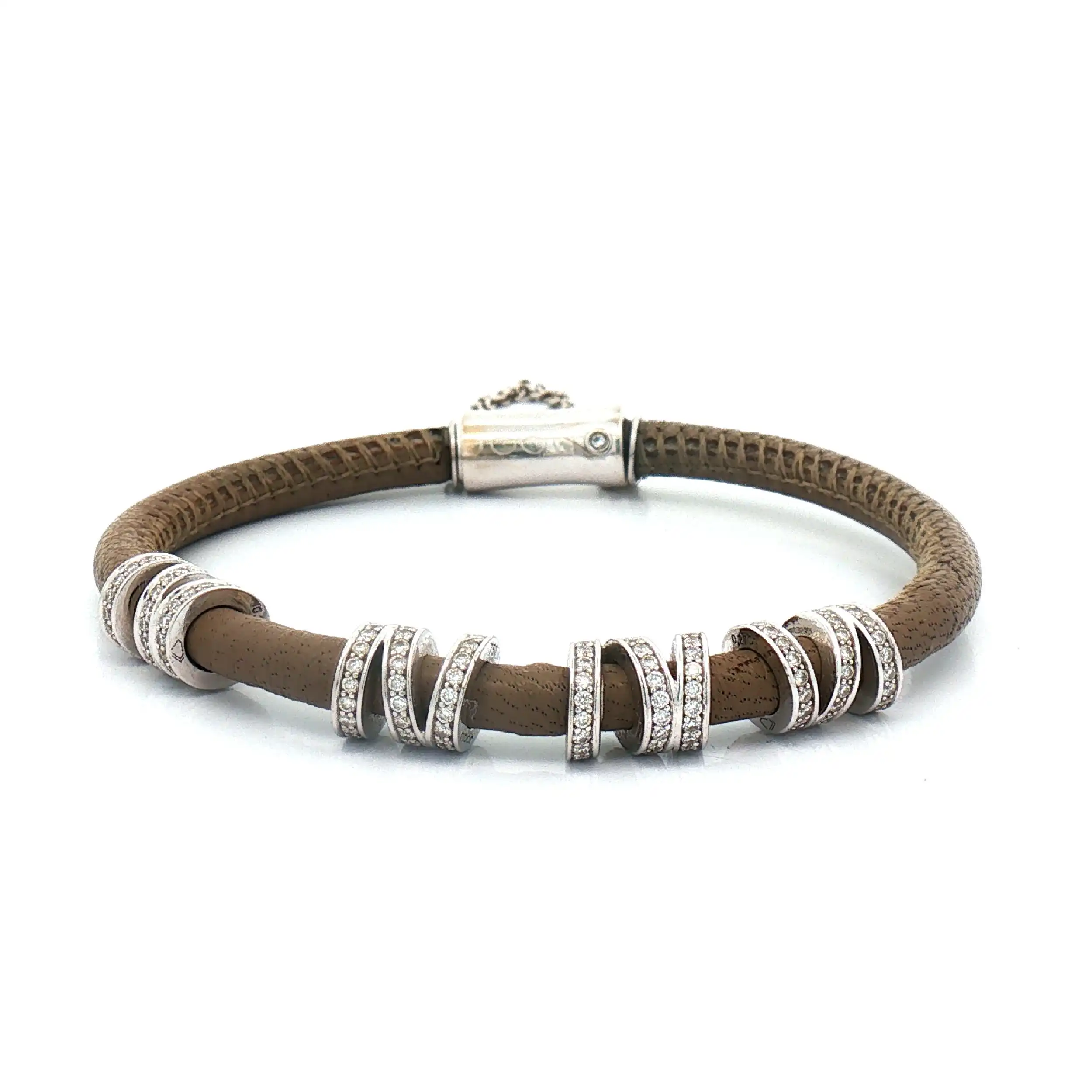 Noor Armband braun mit Brillanten Noor Armband braun mit Brillanten