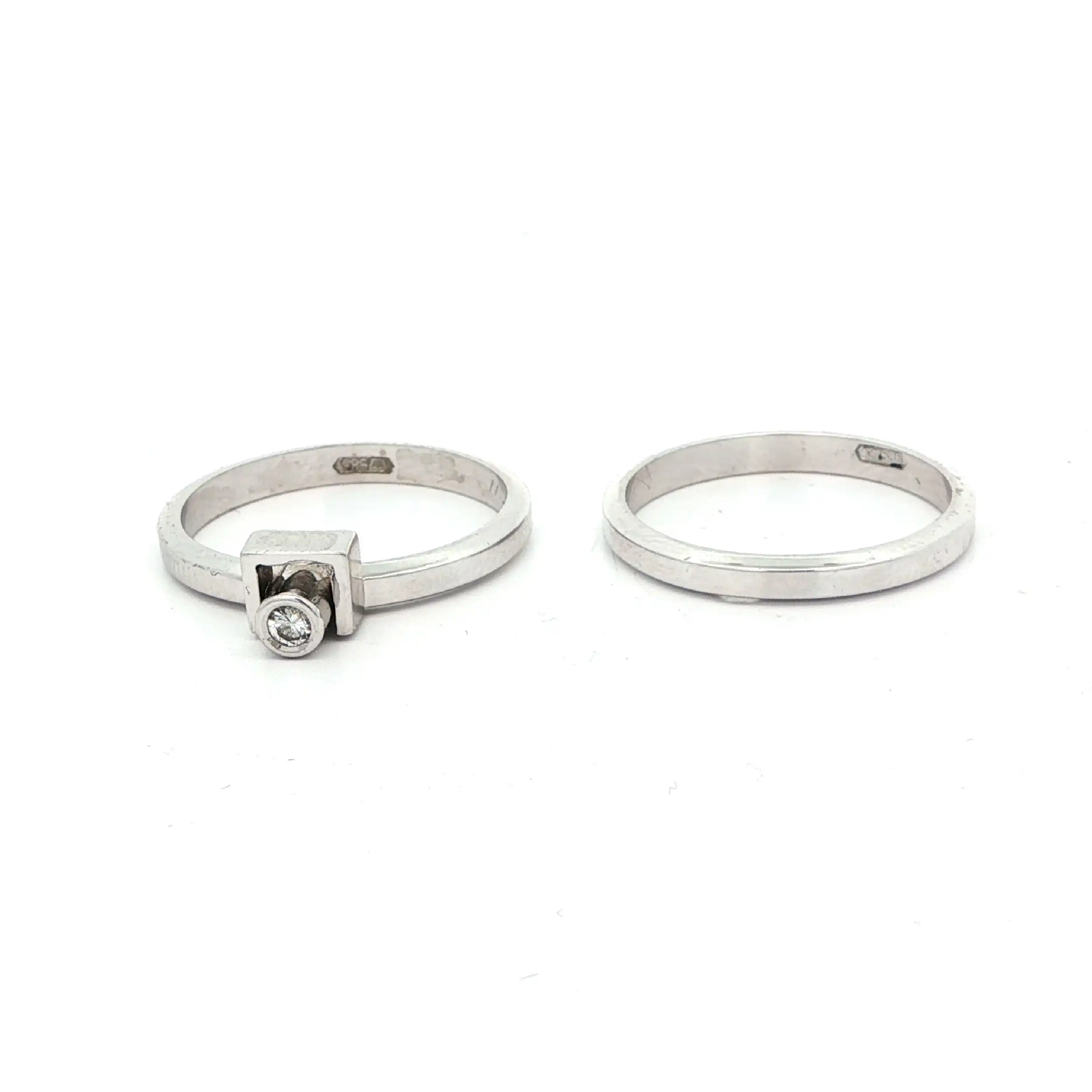 Ring Weißgold mit Brillant Ring Weißgold mit Brillant
