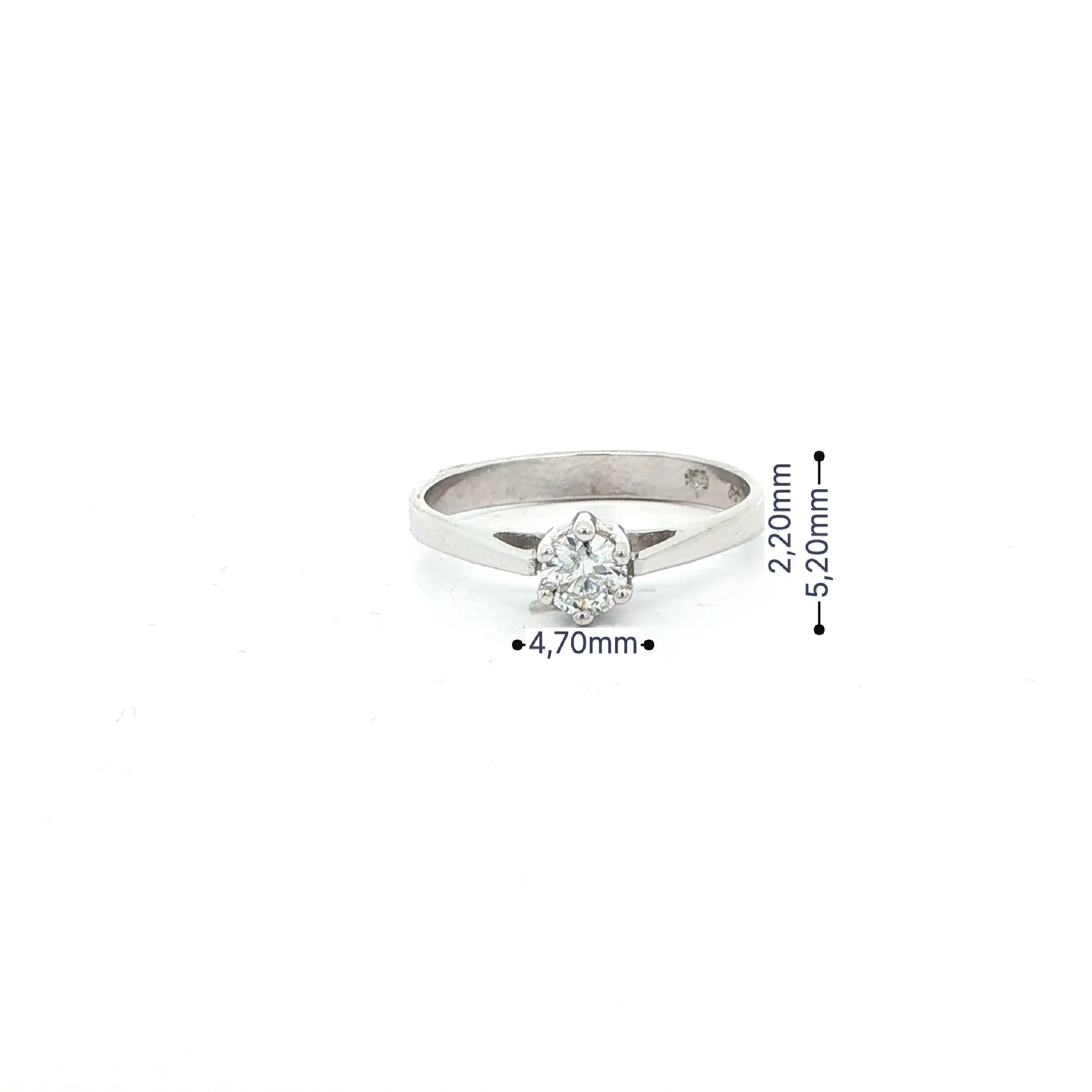 Ring Weißgold mit Brillant Solitär