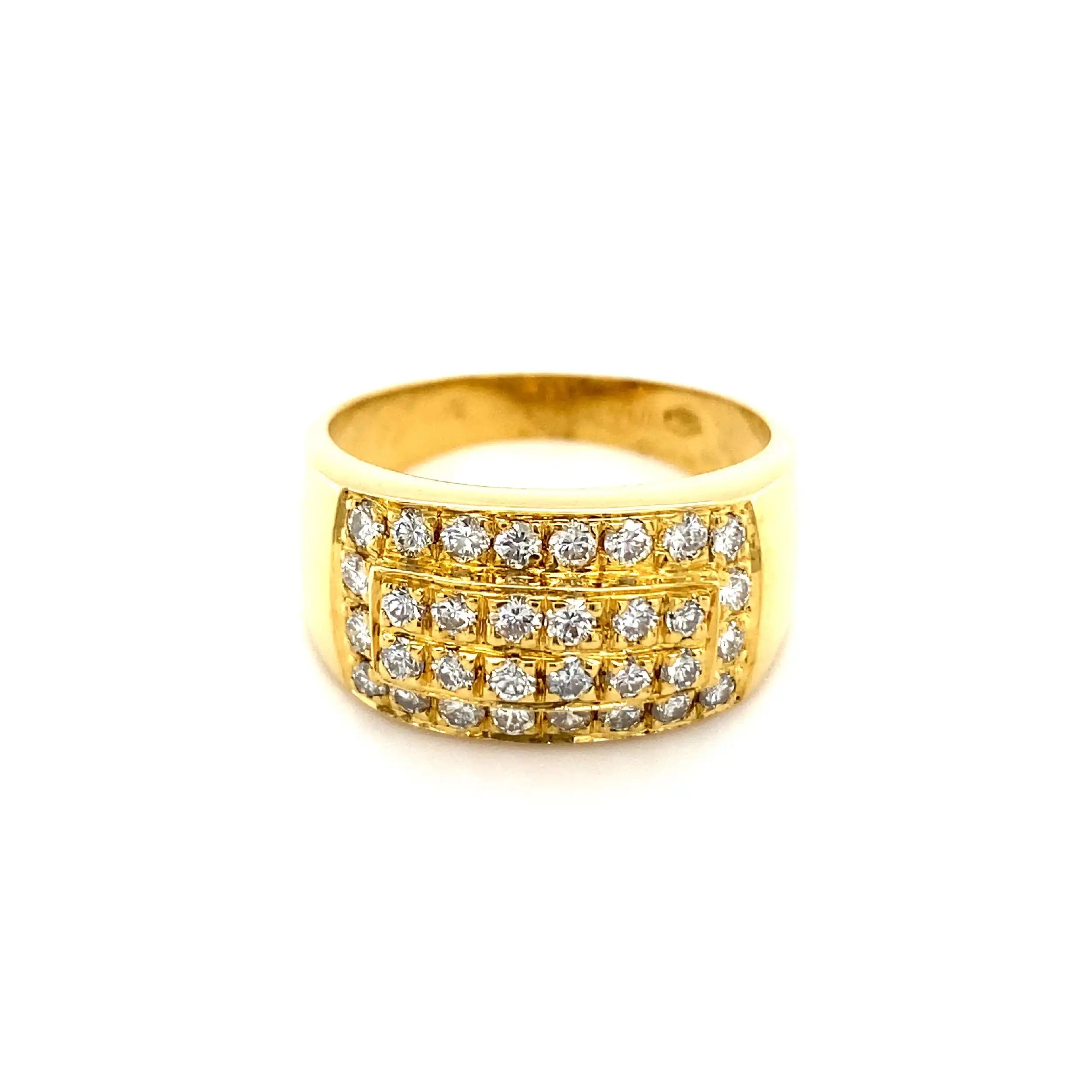 Ring Gelbgold mit Brillanten, graviert mit 0,65ct.