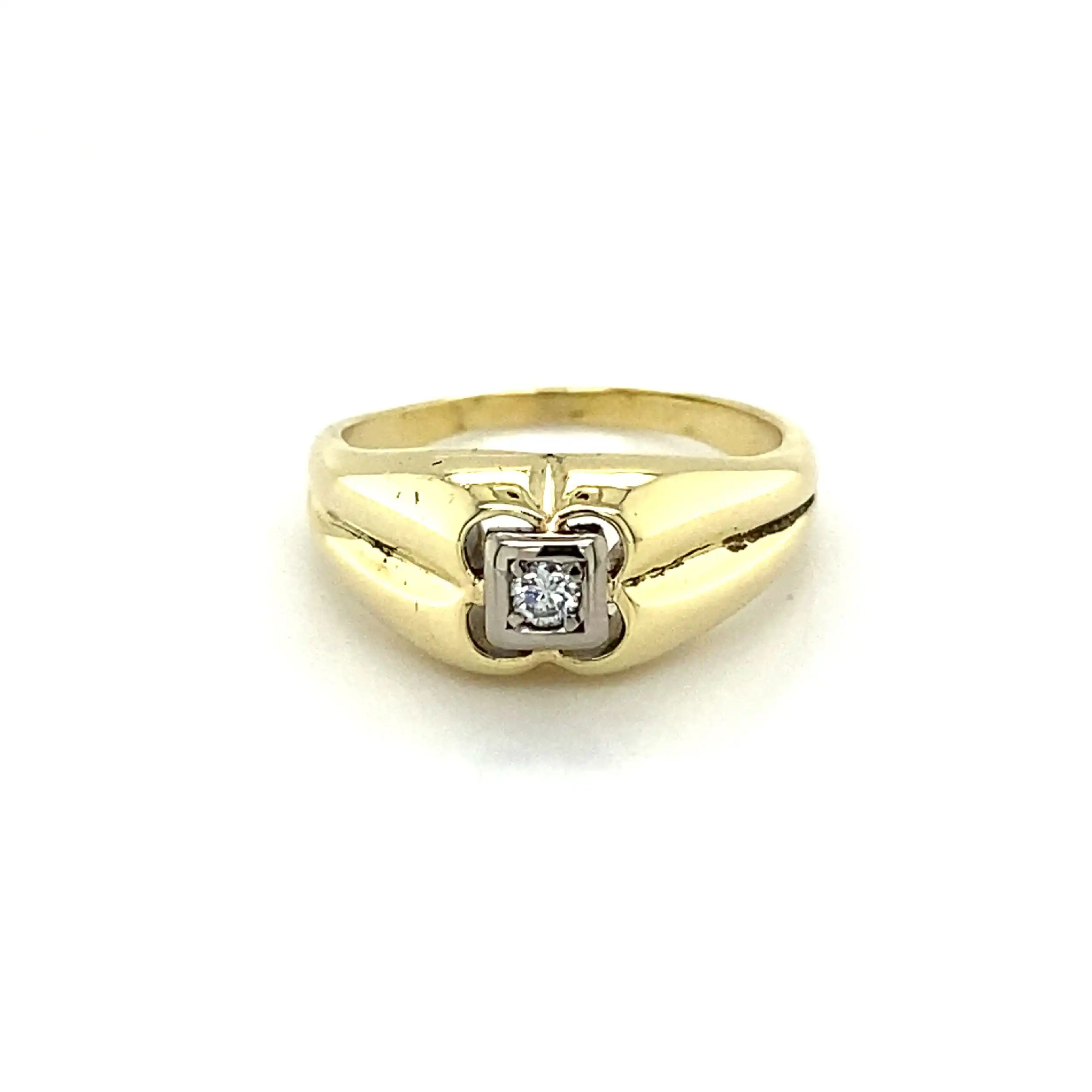 Ring Bicolor mit Brillant Ring Bicolor mit Brillant