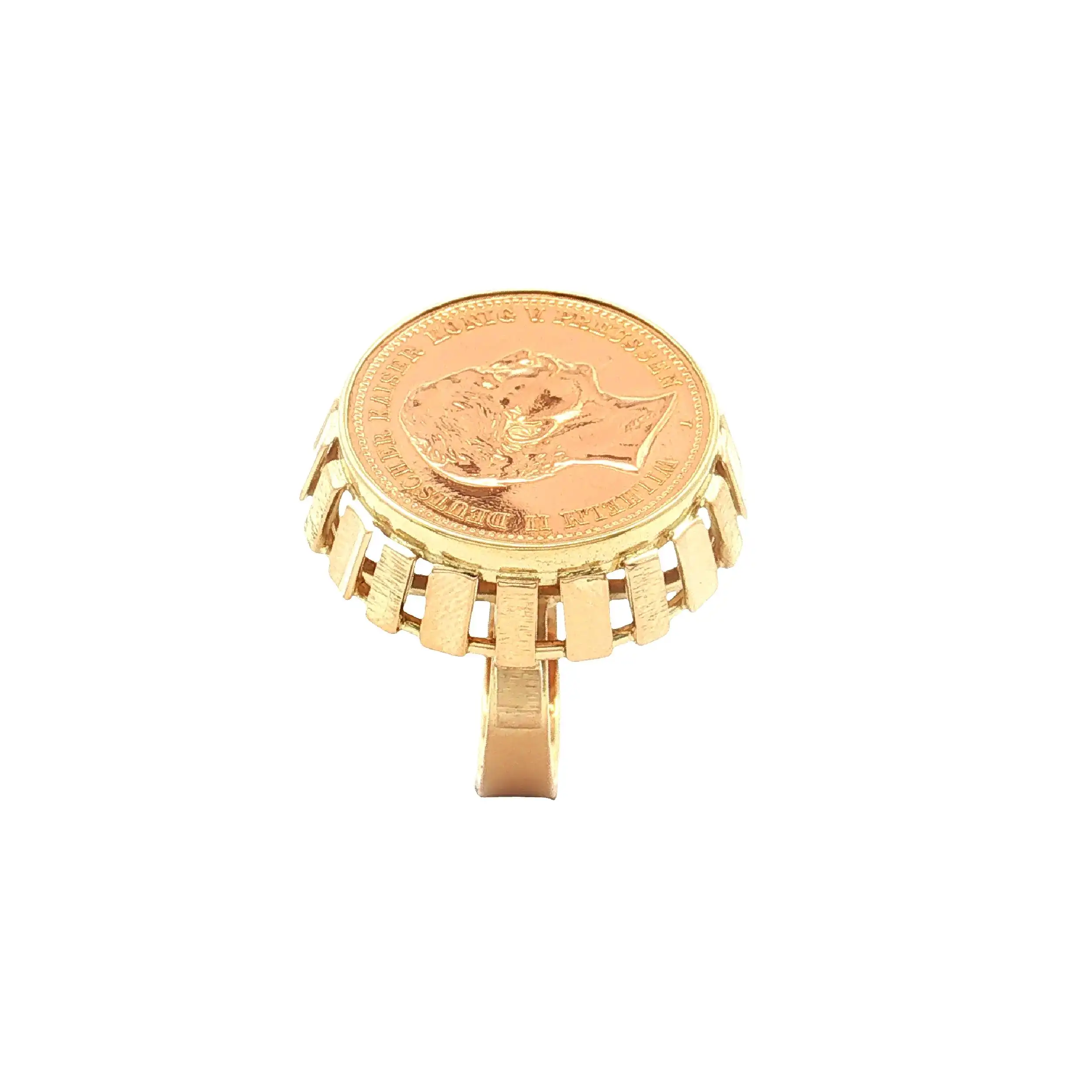 Ring Gelbgold mit Münze 10 Mark