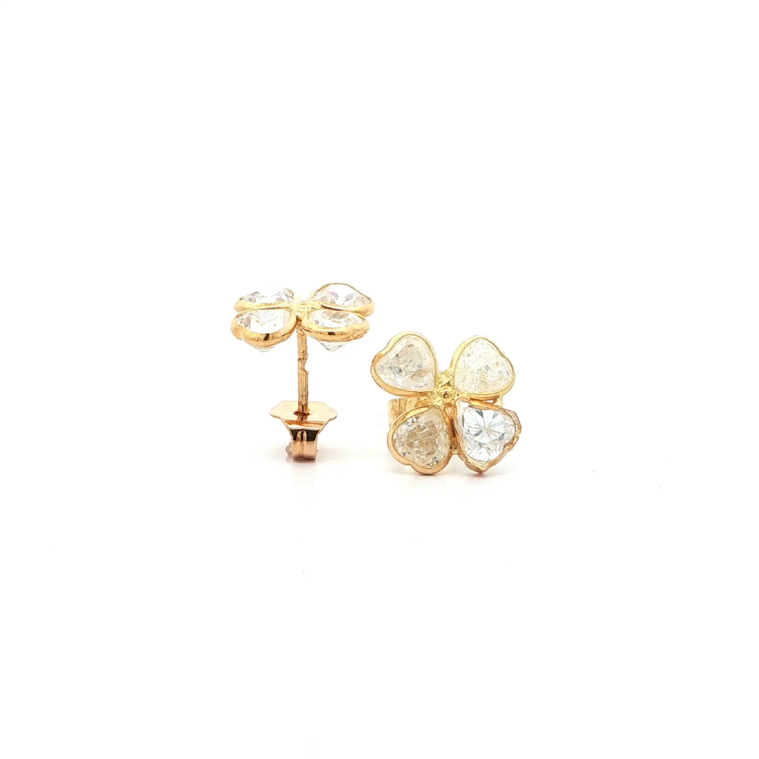Ohrstecker Gelbgold mit Zirkonia